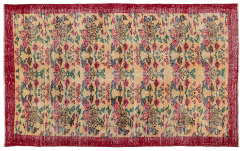 Load image 1 in gallery view. Slemasa - Vintage Floral Rug - 5'5 X 9'0