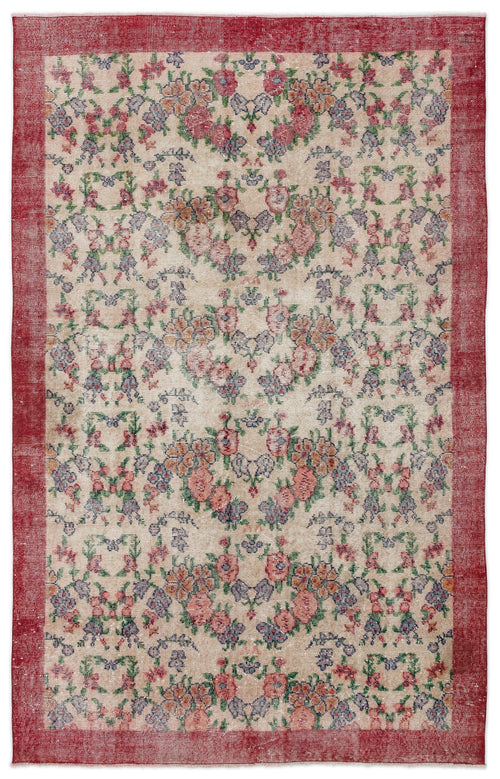 Load image 1 in gallery view. Sleil - Vintage Floral Rug - 5'5 X 8'8