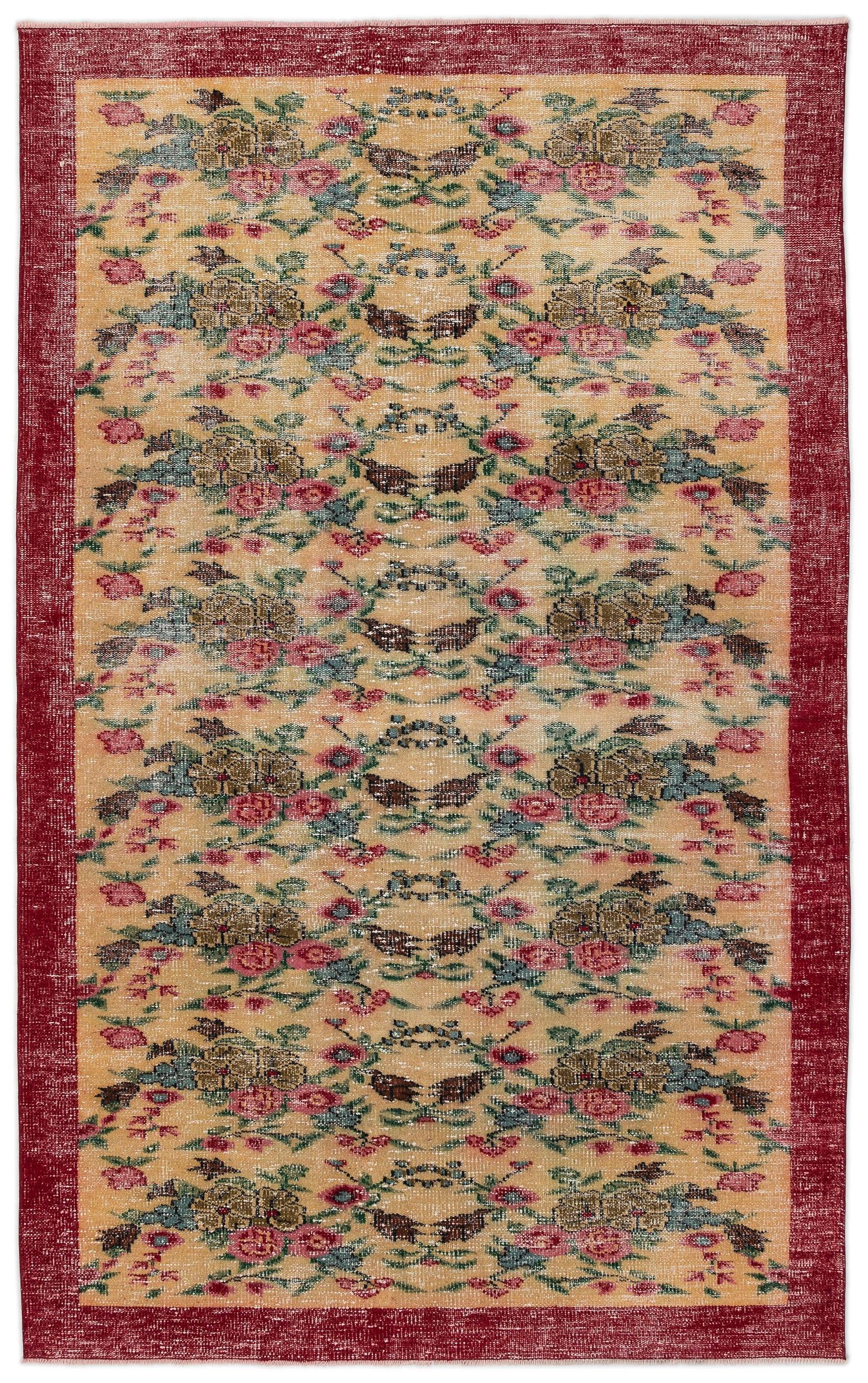 Slosesa - Vintage Floral Rug - 5'6 X 8'10