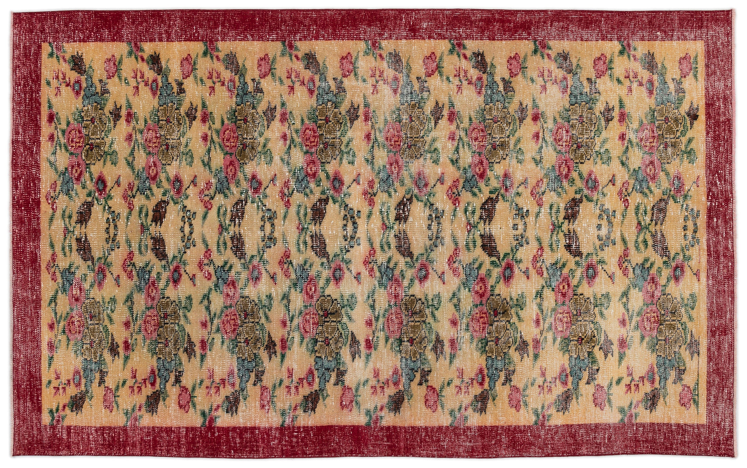 Slosesa - Vintage Floral Rug - 5'6 X 8'10