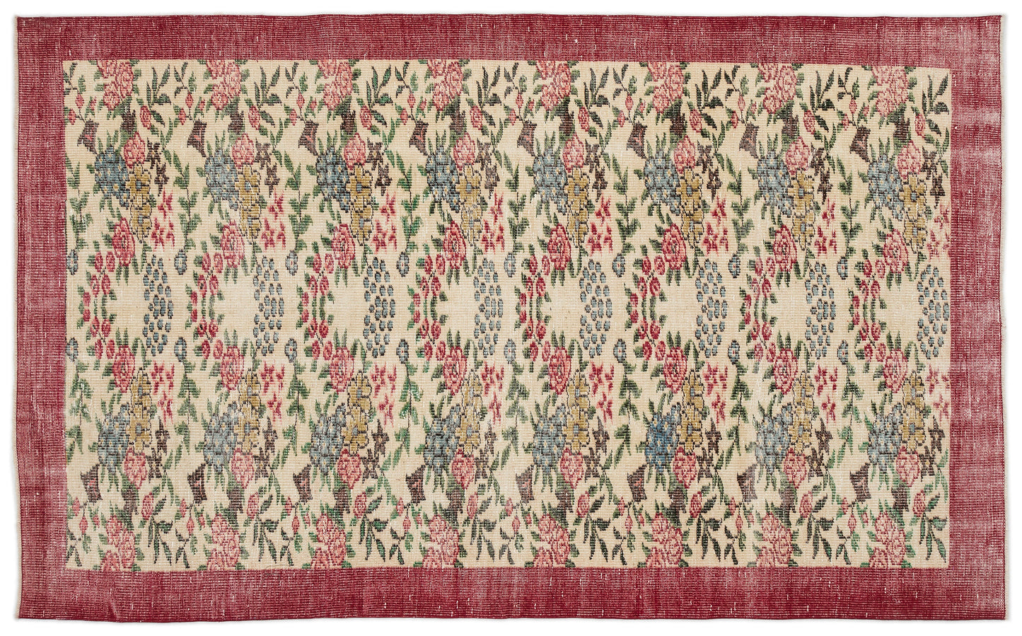 Noloar - Vintage Floral Rug - 5'5 X 8'11