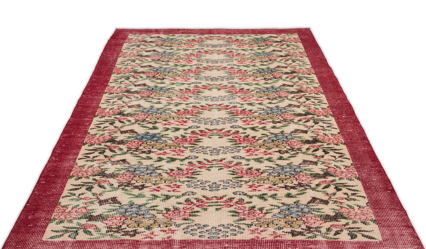 Noloar - Vintage Floral Rug - 5'5 X 8'11