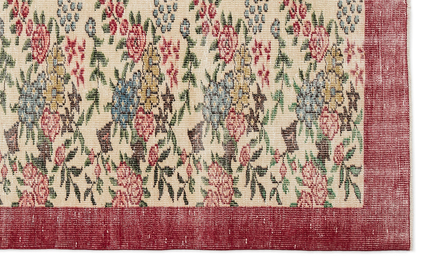 Noloar - Vintage Floral Rug - 5'5 X 8'11