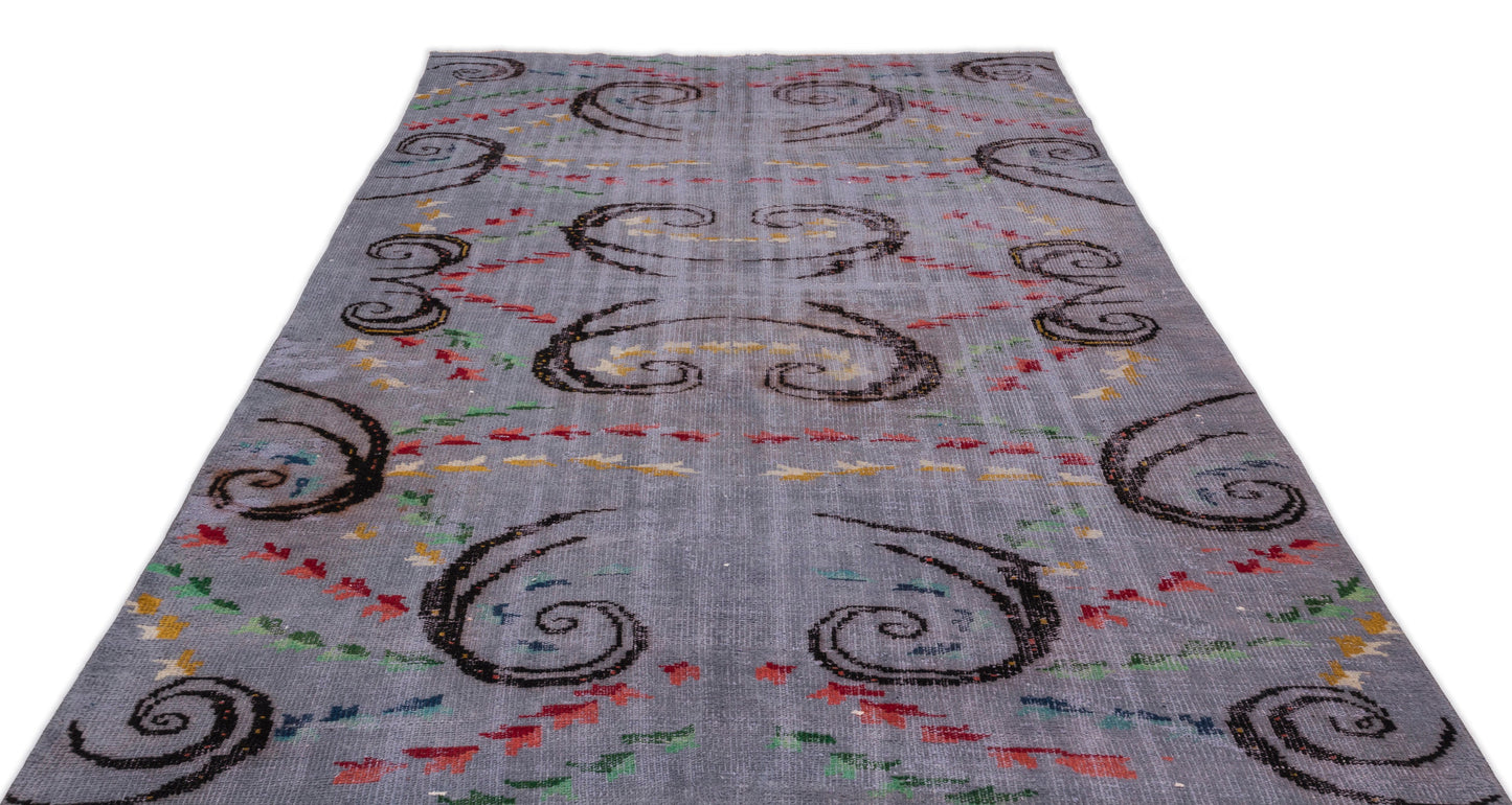 Kemean - Vintage Distressed Rug - 5'11 X 10'1