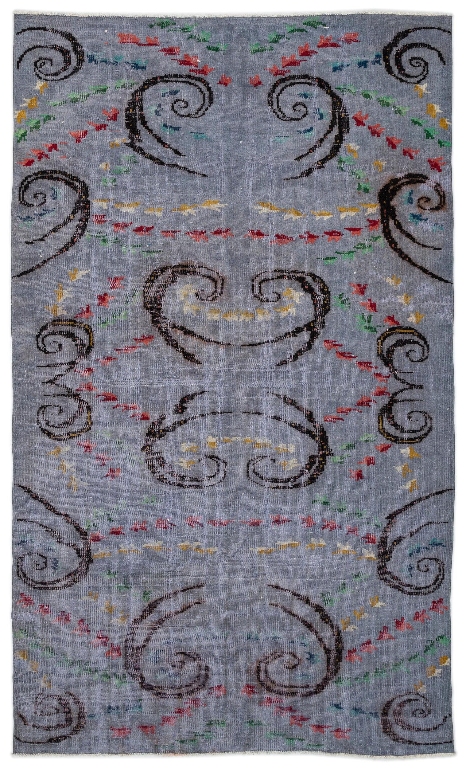 Kemean - Vintage Distressed Rug - 5'11 X 10'1