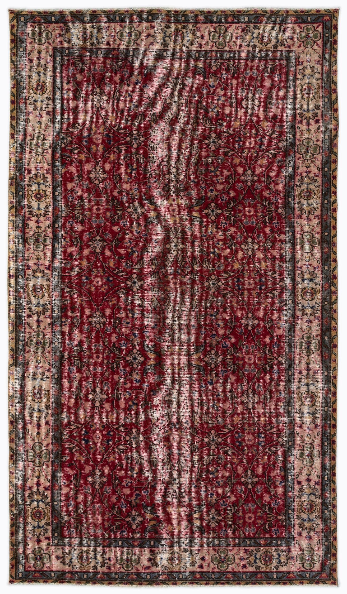 Fakova - Vintage Floral Rug - 4'11 X 8'8