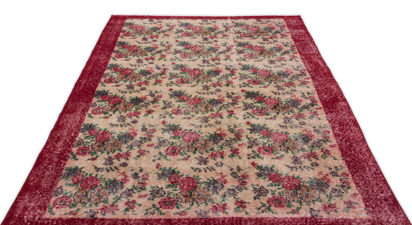 Cluon - Vintage Floral Rug - 5'3 X 8'5