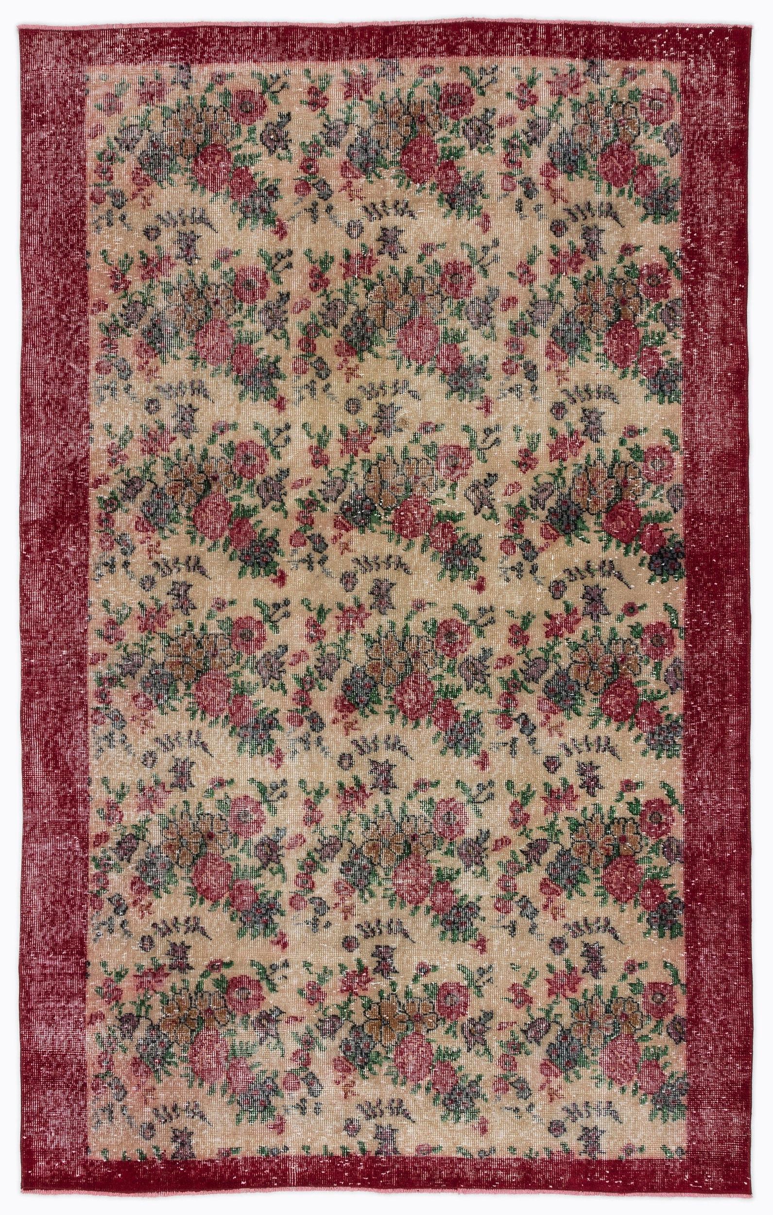 Cluon - Vintage Floral Rug - 5'3 X 8'5