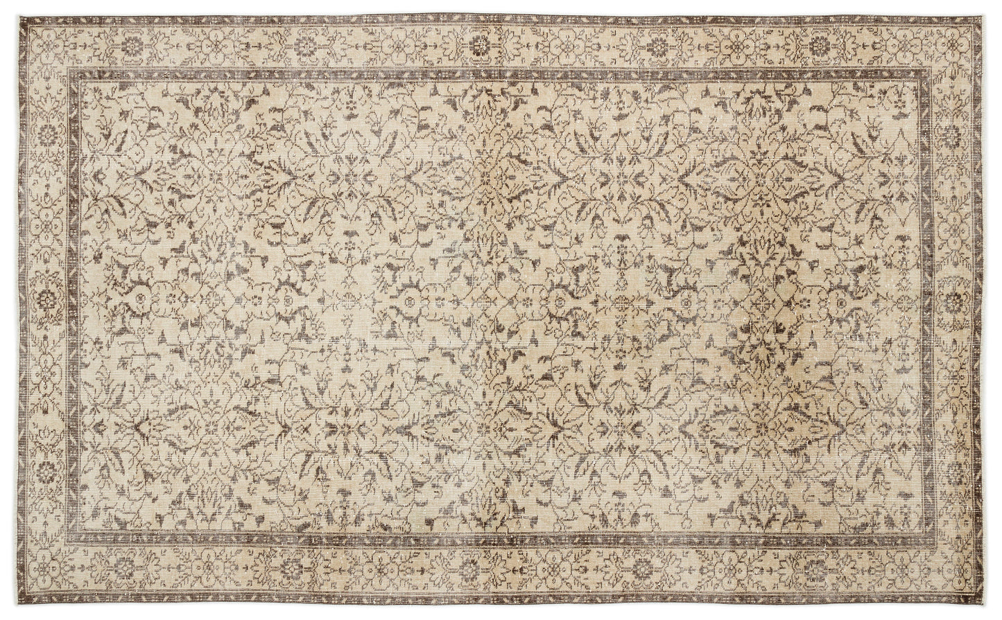 Trabiane - Vintage Floral Rug - 6'1 X 9'11