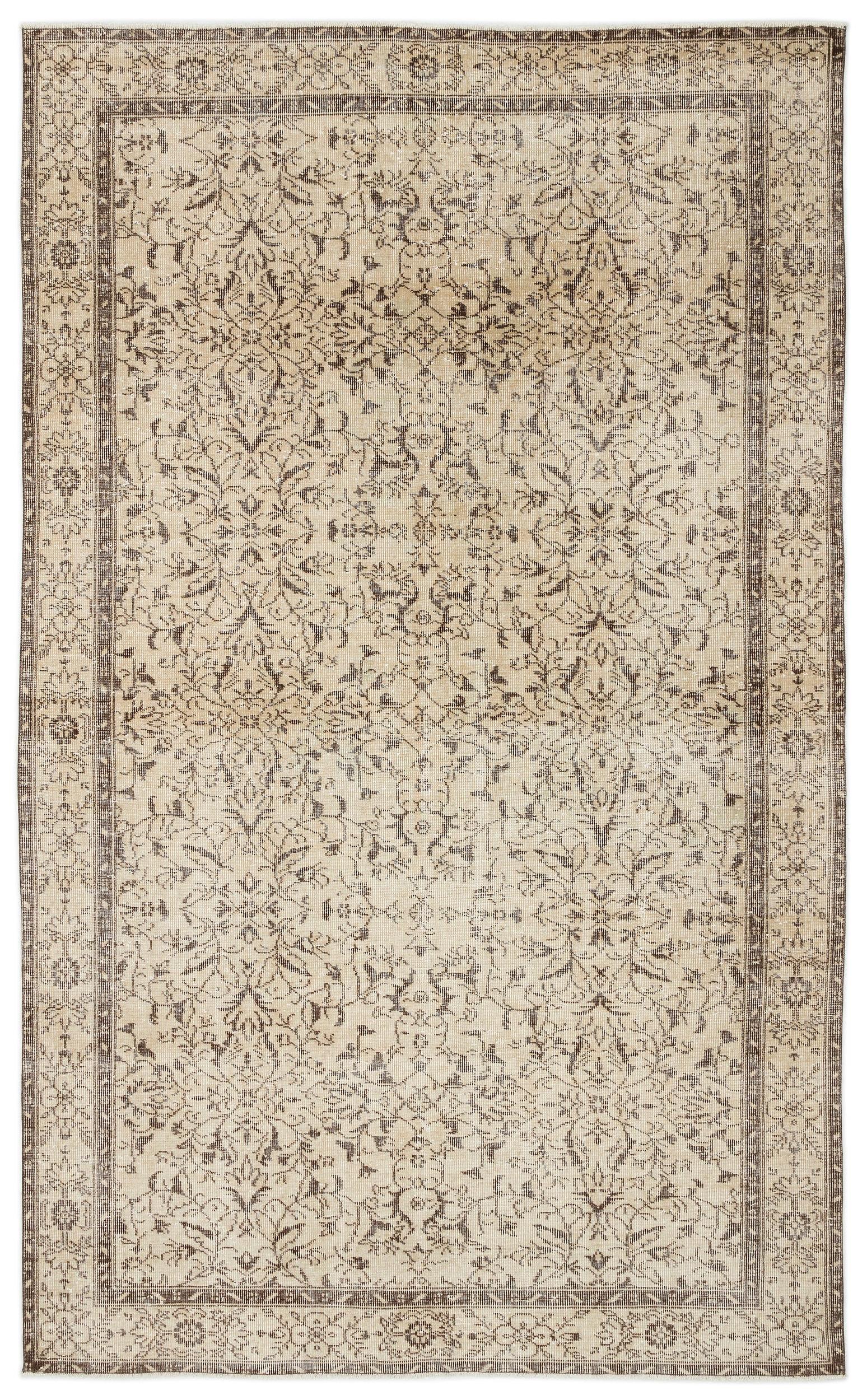 Trabiane - Vintage Floral Rug - 6'1 X 9'11