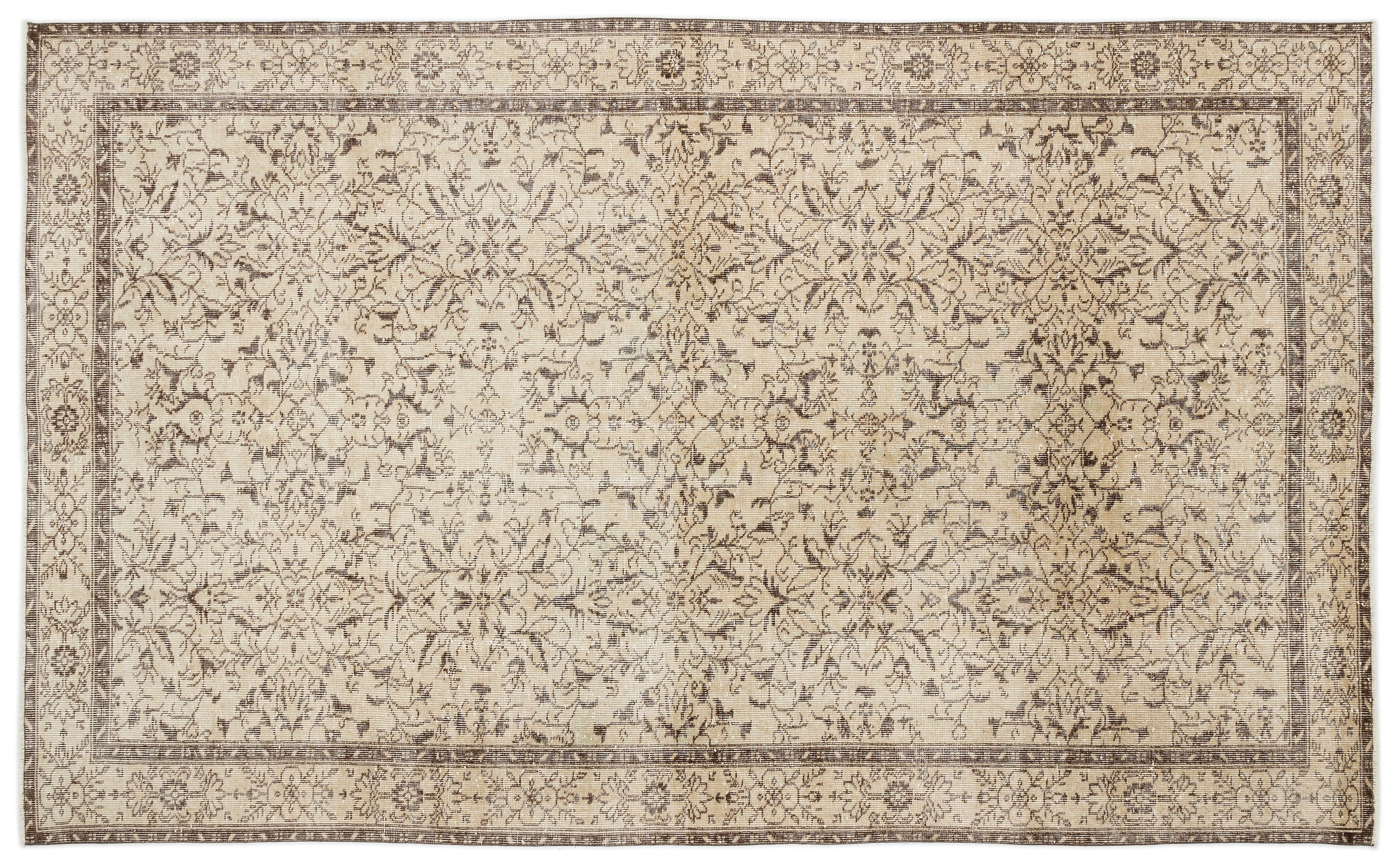 Trabiane - Vintage Floral Rug - 6'1 X 9'11