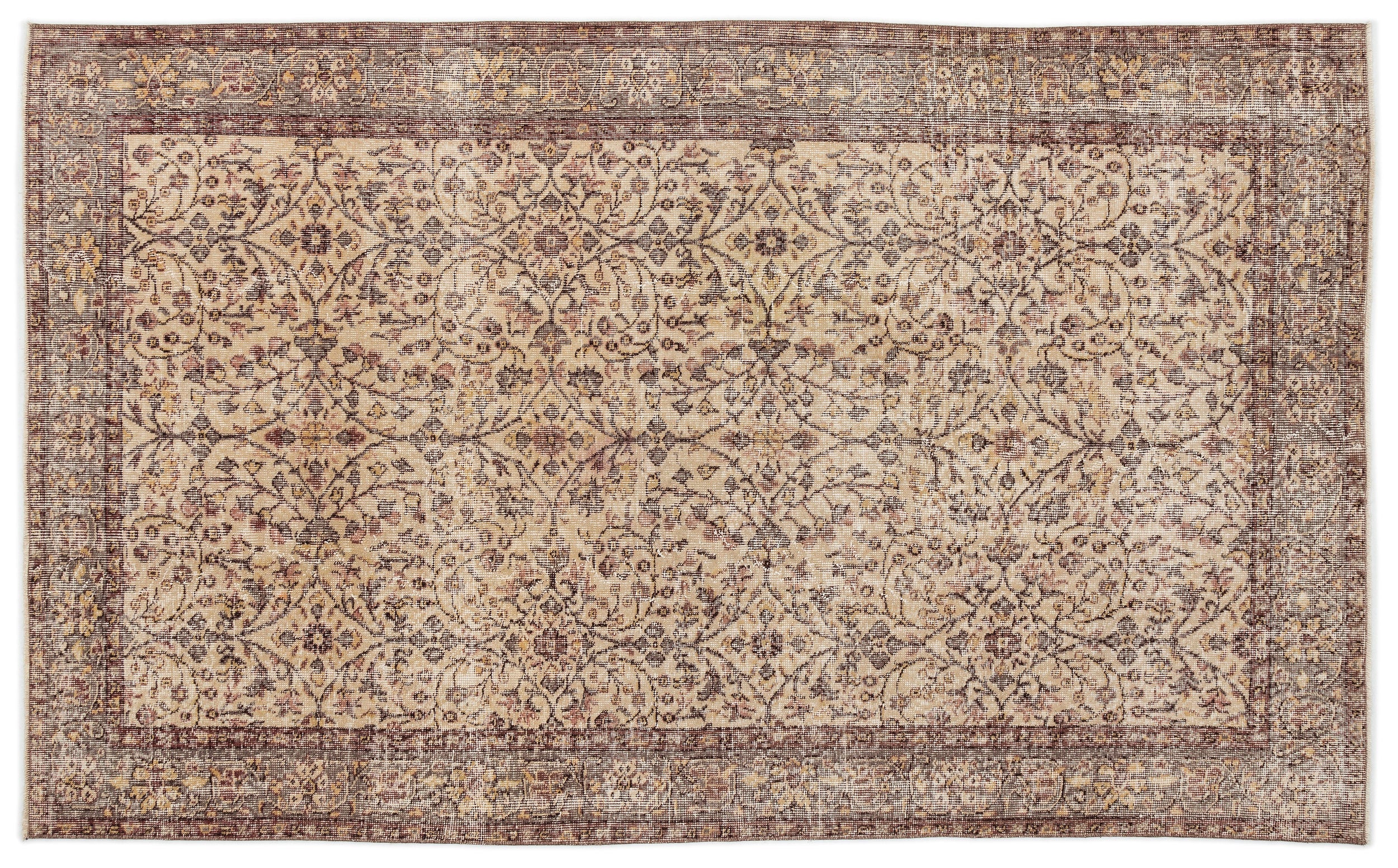 Kepea - Vintage Floral Rug - 5'1 X 8'8