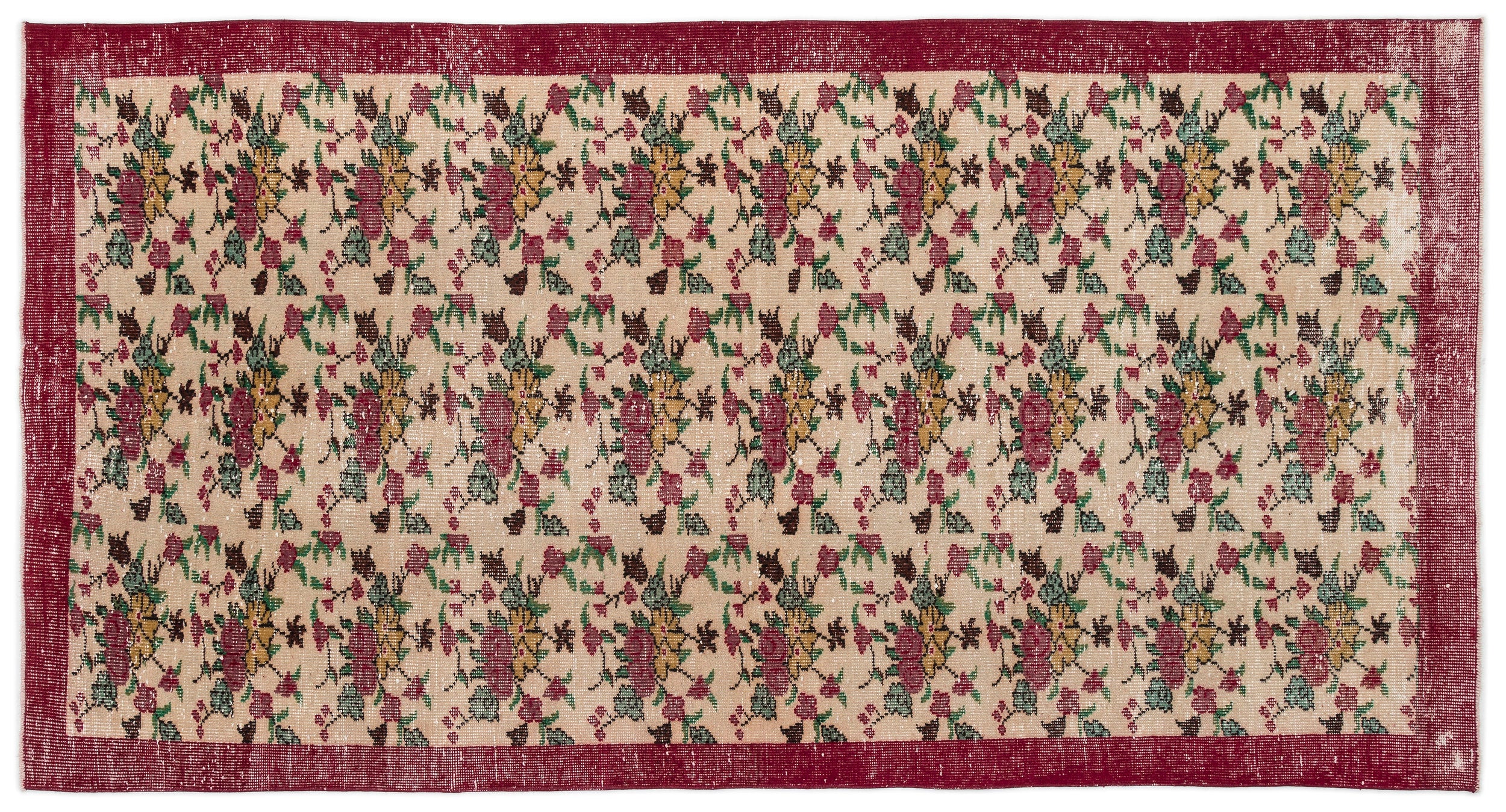 Bubuna - Vintage Floral Rug - 5'3 X 9'9