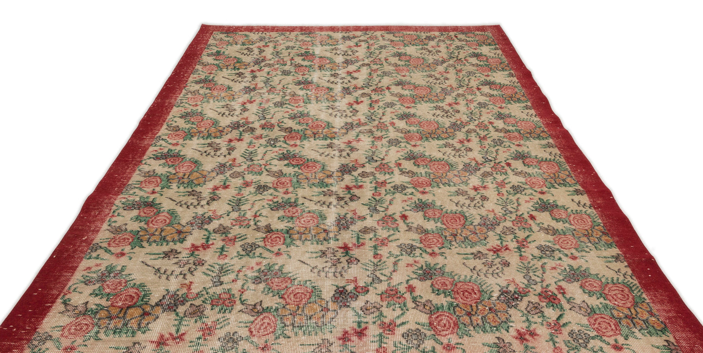 Rigaya - Vintage Floral Rug - 6'8 X 10'2