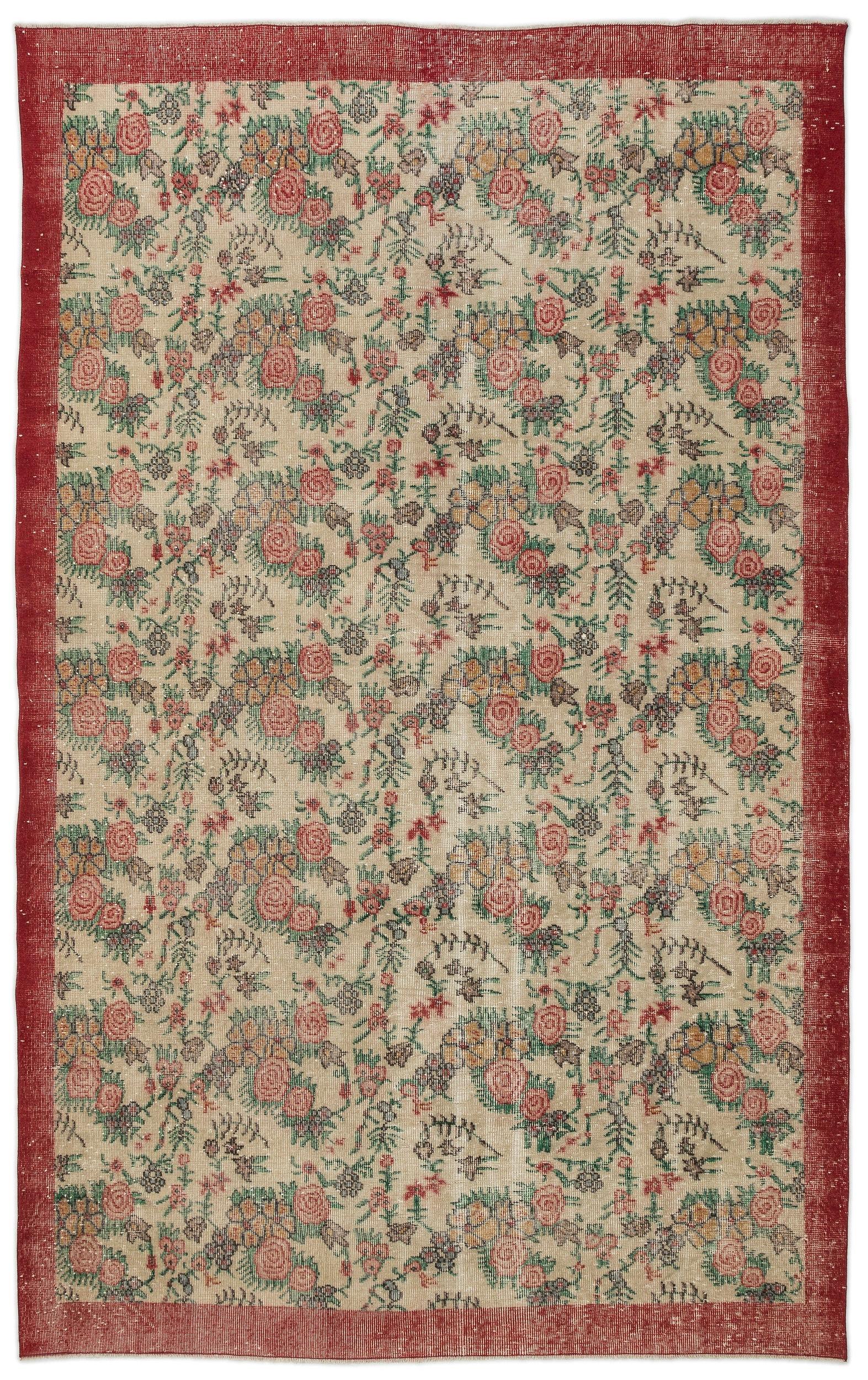 Rigaya - Vintage Floral Rug - 6'8 X 10'2