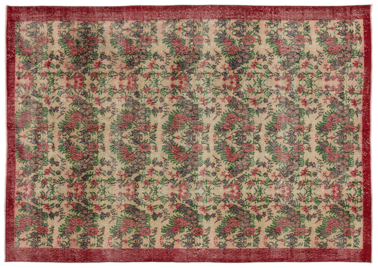 Seusa - Vintage Floral Rug - 7'0 X 10'3