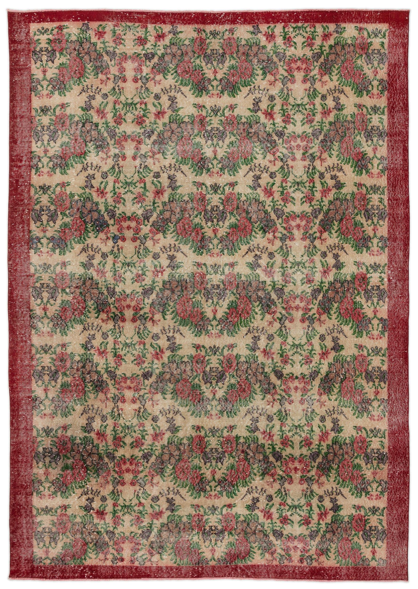 Seusa - Vintage Floral Rug - 7'0 X 10'3