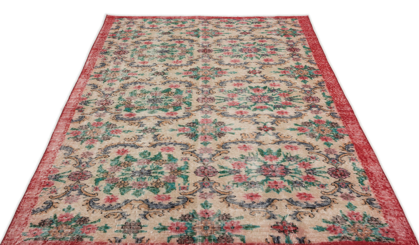 Fritaex - Vintage Floral Rug - 5'1 X 8'11