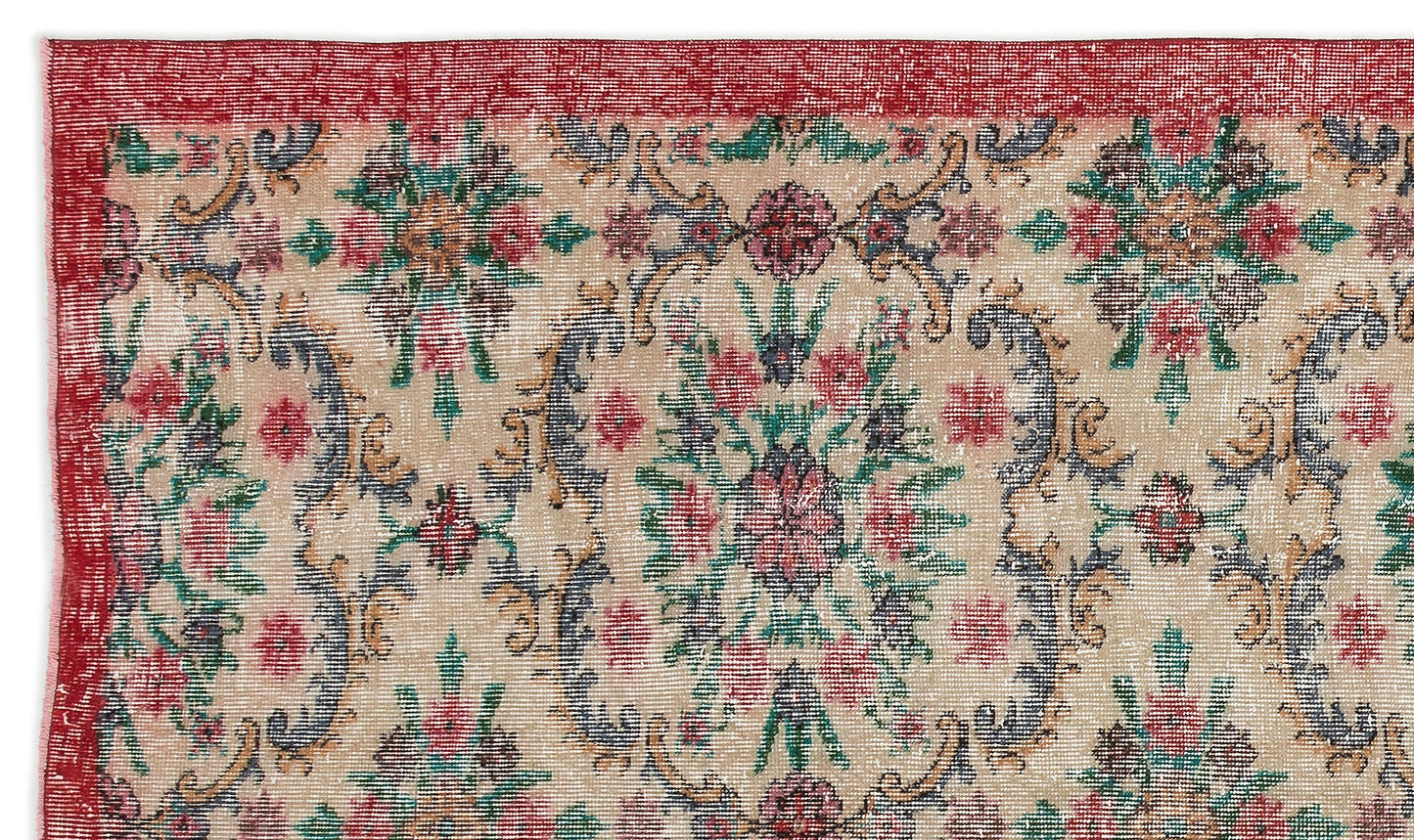 Fritaex - Vintage Floral Rug - 5'1 X 8'11