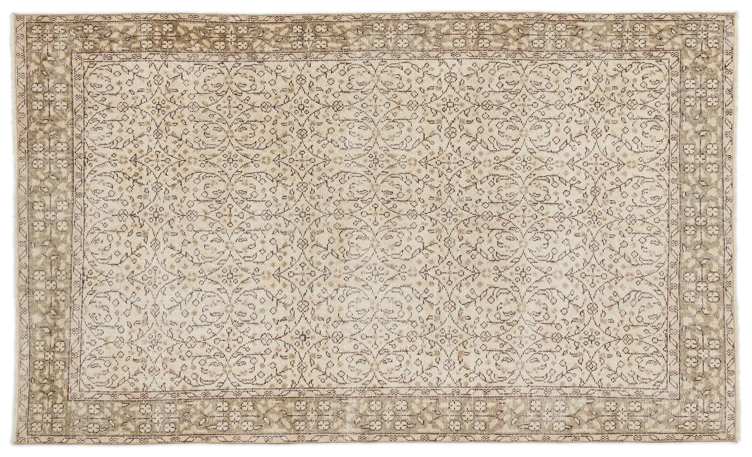 Mofean - Vintage Floral Rug - 5'2 X 8'7