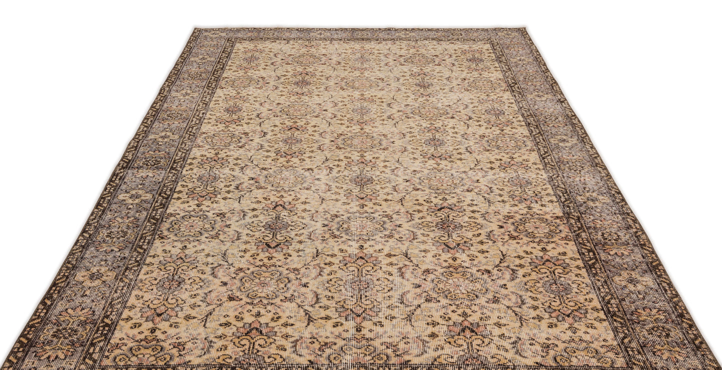 Tureil - Vintage Floral Rug - 6'2 X 9'8