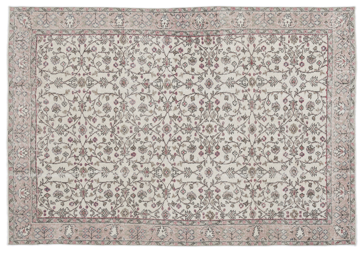 Zausoen - Vintage Floral Rug - 5'10 X 8'5