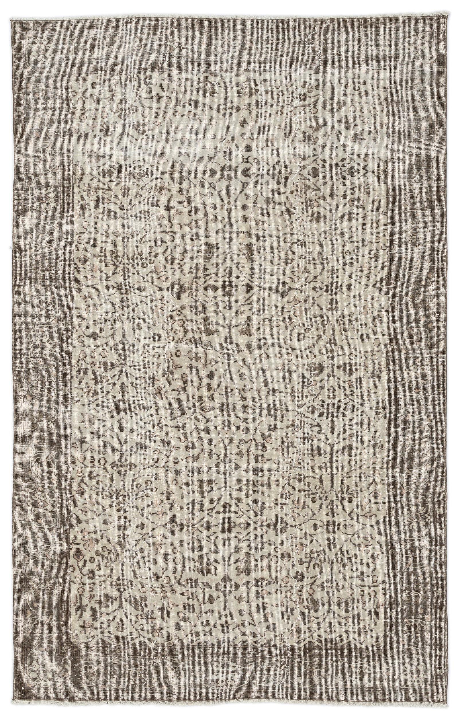 Thikuex - Vintage Floral Rug - 5'11 X 9'2