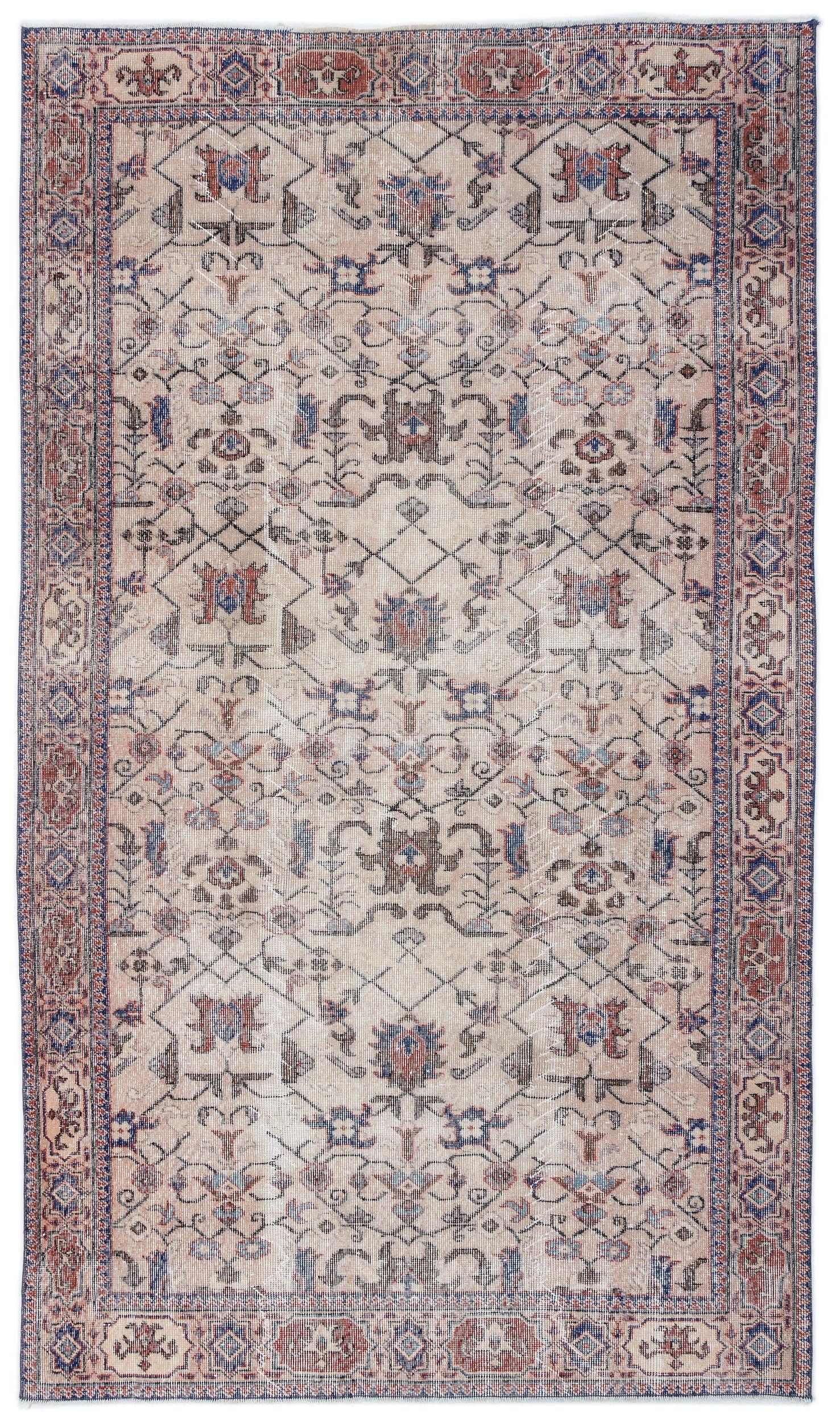 Zeulata - Vintage Floral Rug - 5'7 X 9'7