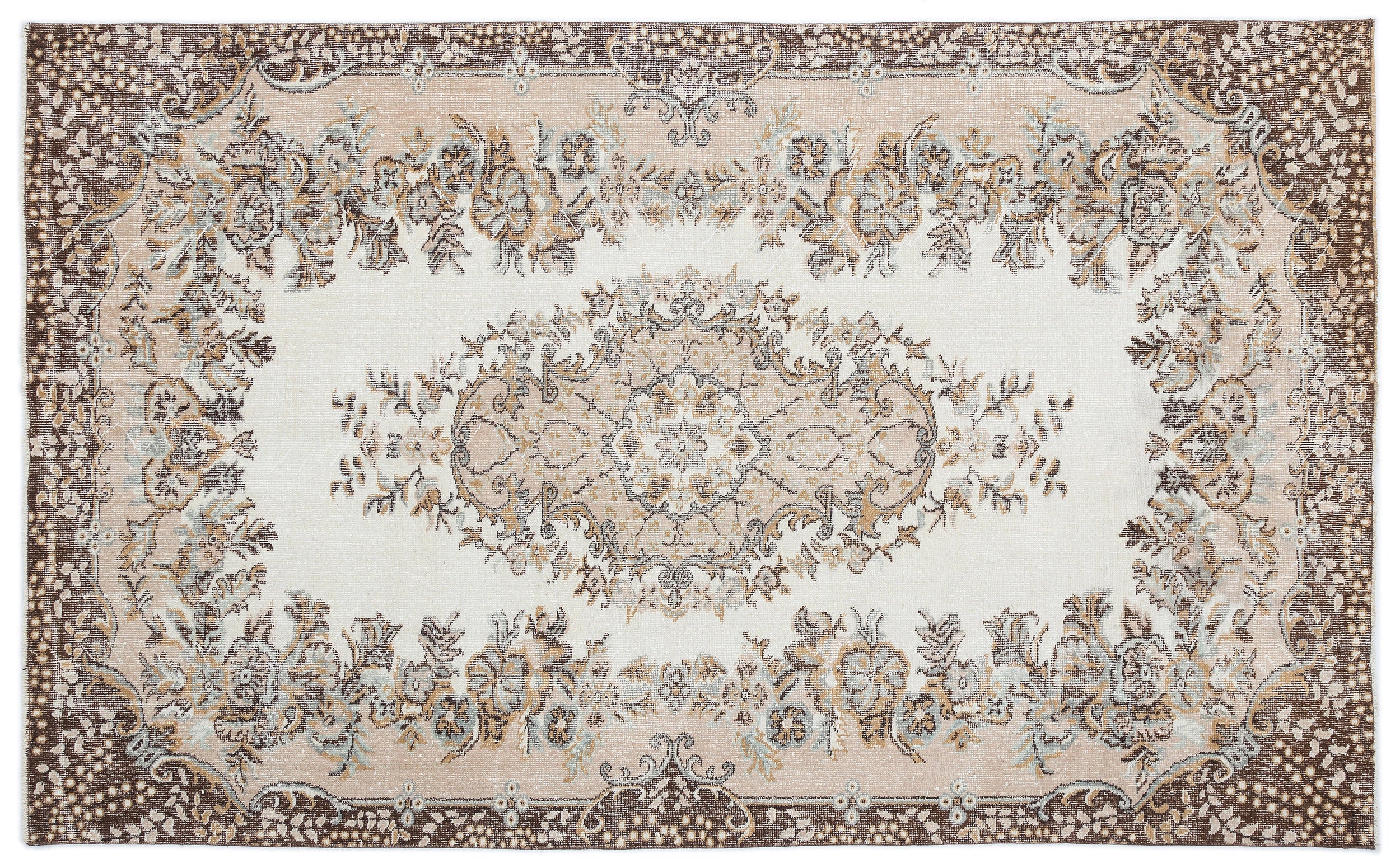 Liomoan - Vintage Medallion Rug - 5'5 X 8'11