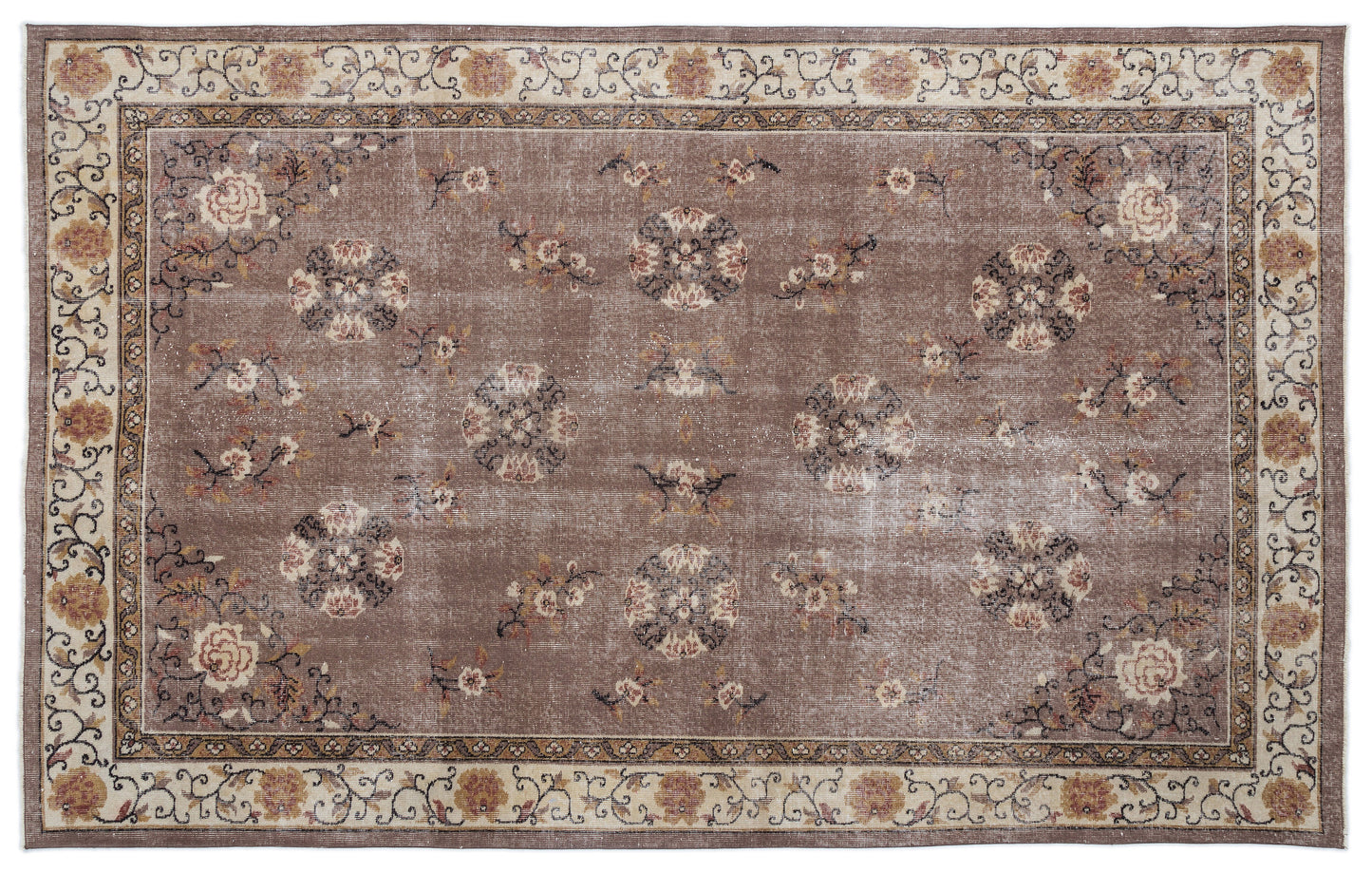 Troata - Vintage Floral Rug - 6'6 X 10'6