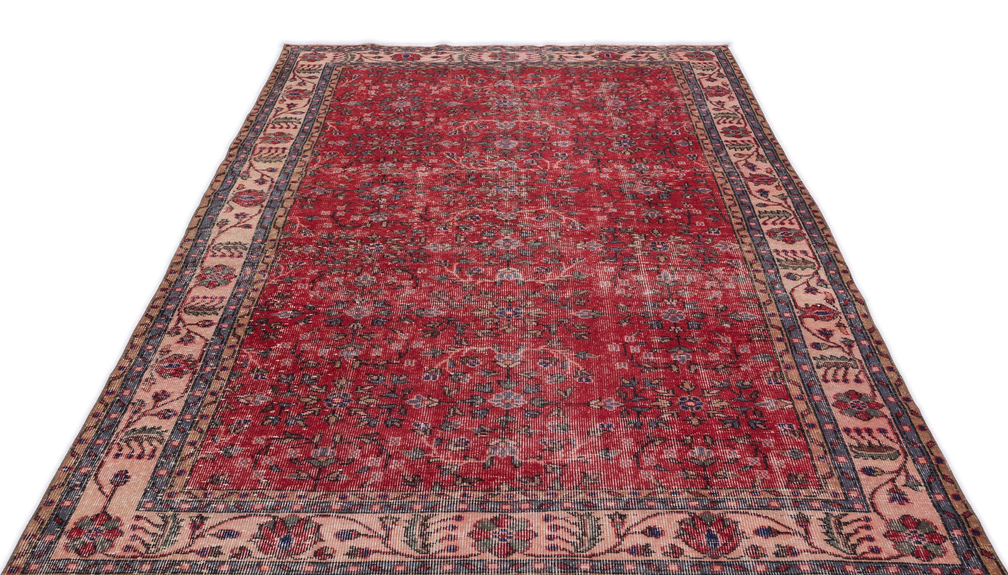 Frabail - Vintage Floral Rug - 5'5 X 9'4