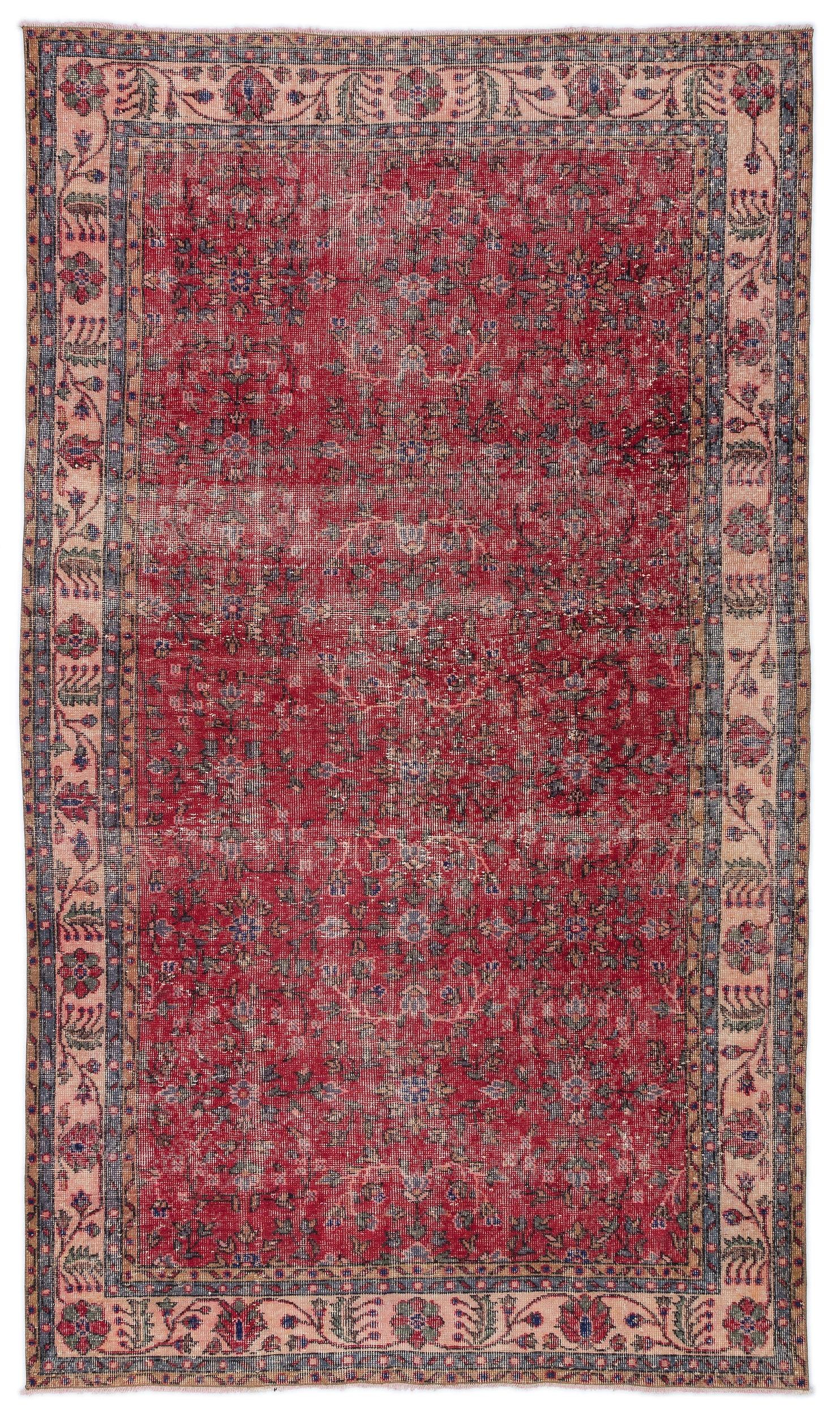 Frabail - Vintage Floral Rug - 5'5 X 9'4
