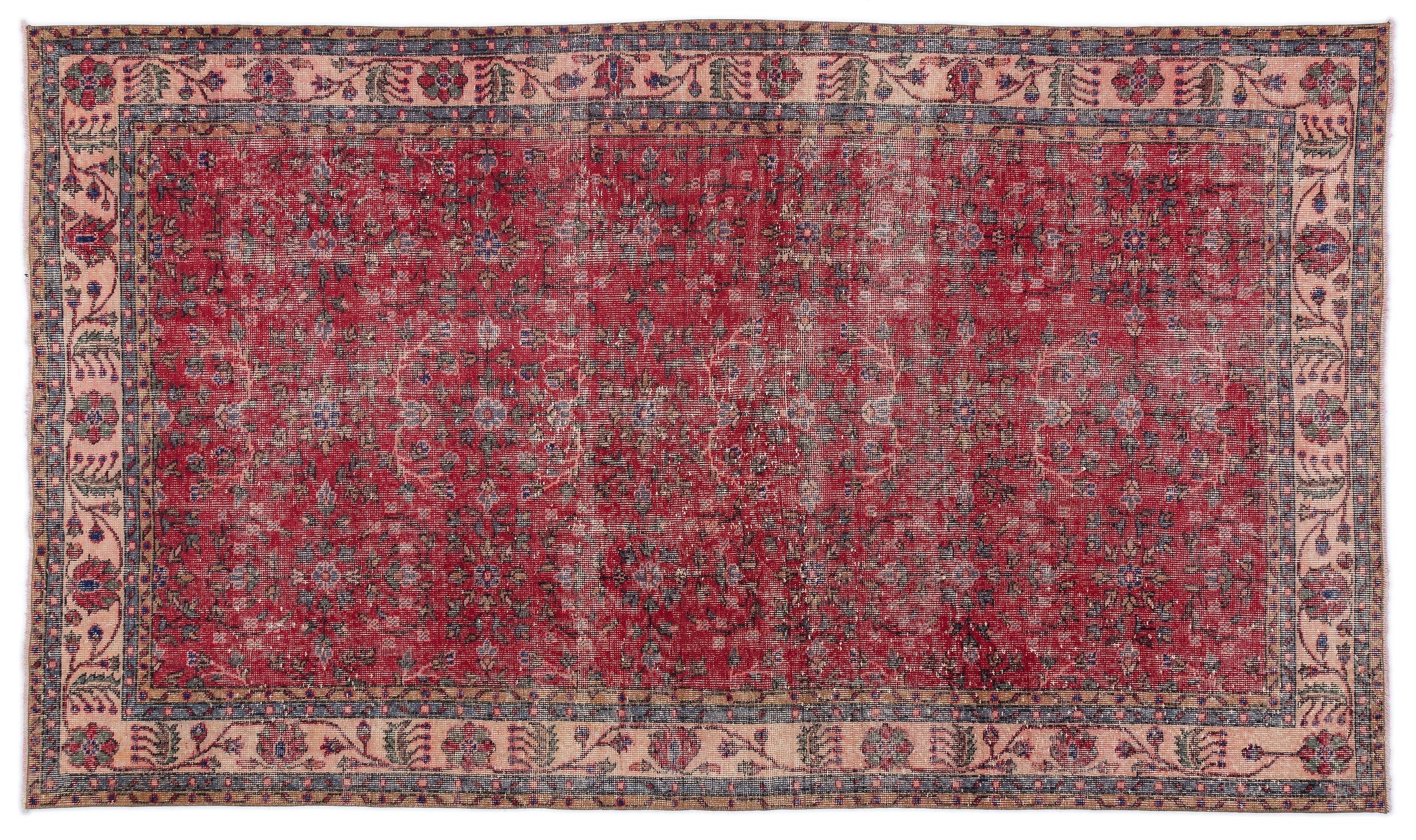 Frabail - Vintage Floral Rug - 5'5 X 9'4