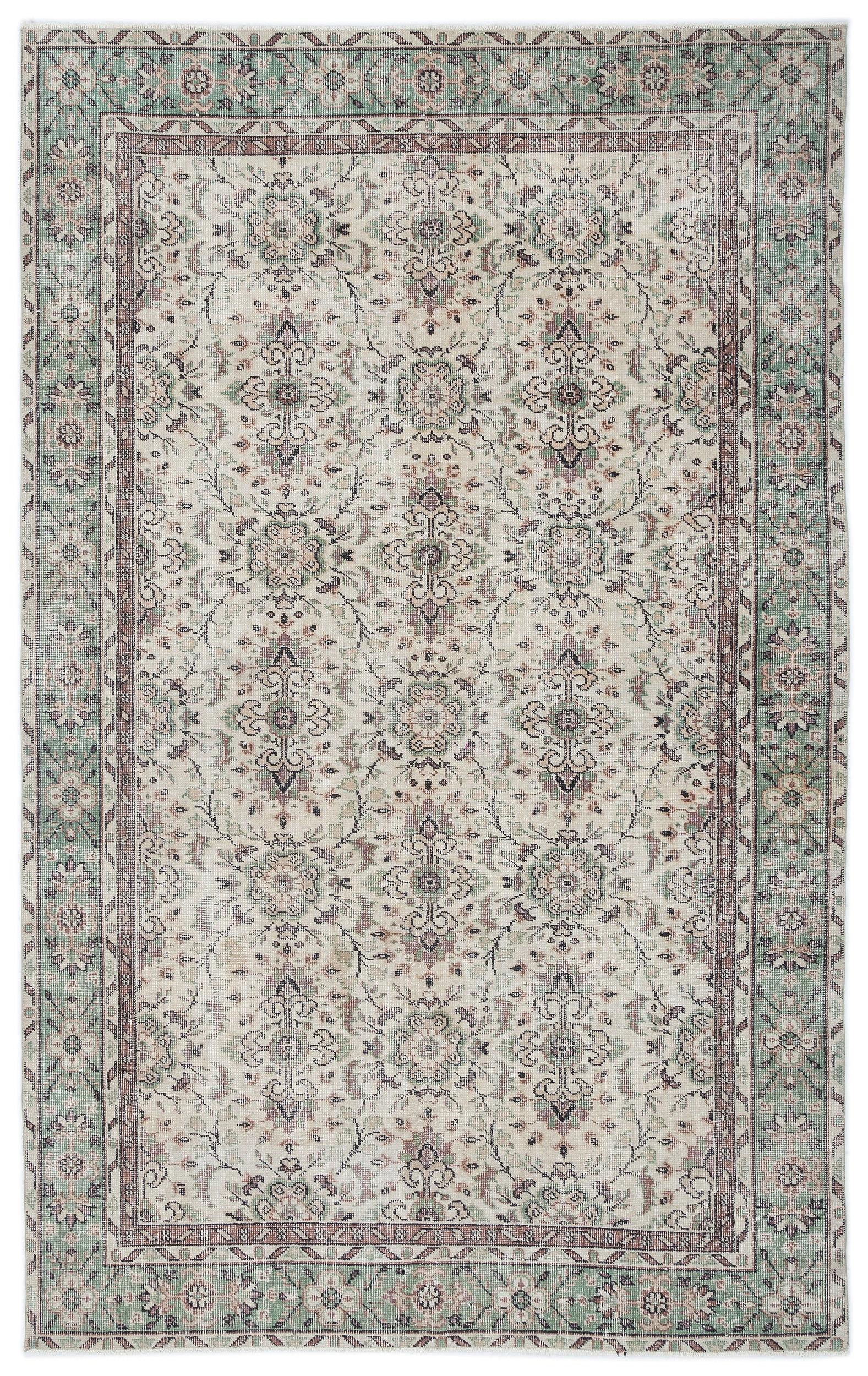 Nenear - Vintage Floral Rug - 5'6 X 8'9