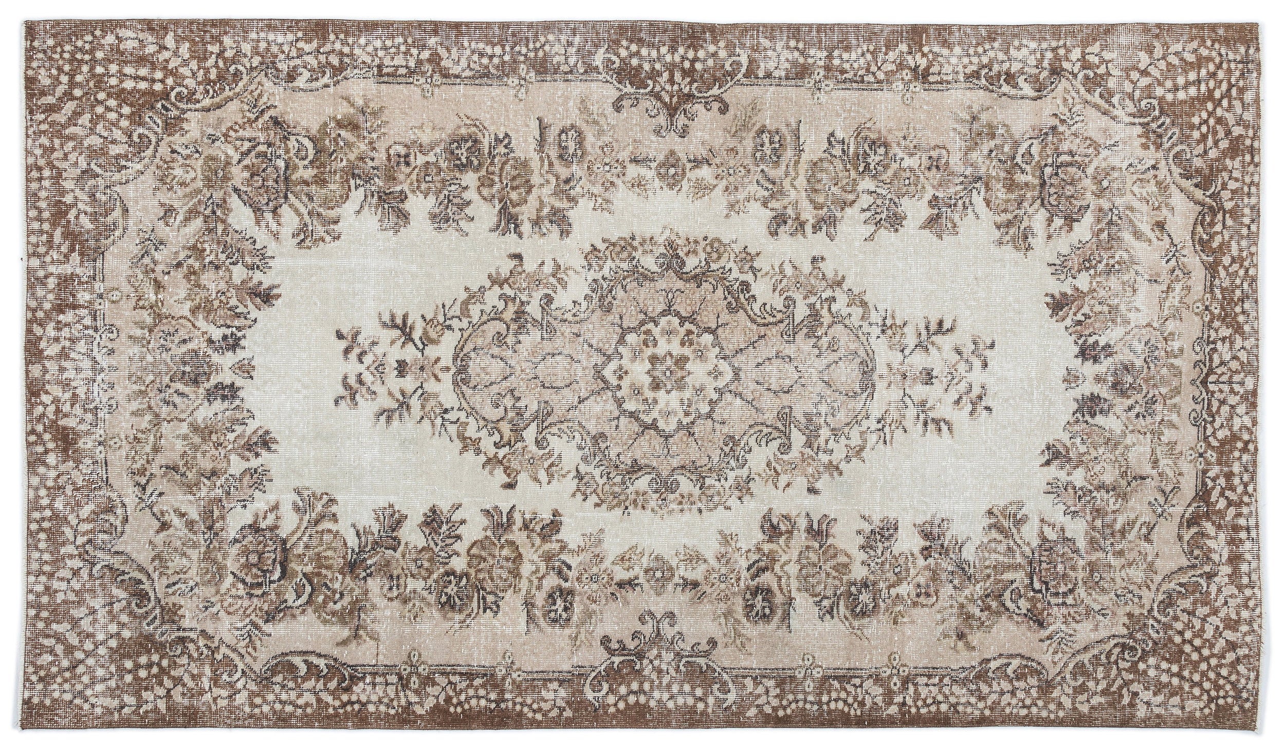 Kakiane - Vintage Medallion Rug - 5'7 X 9'7