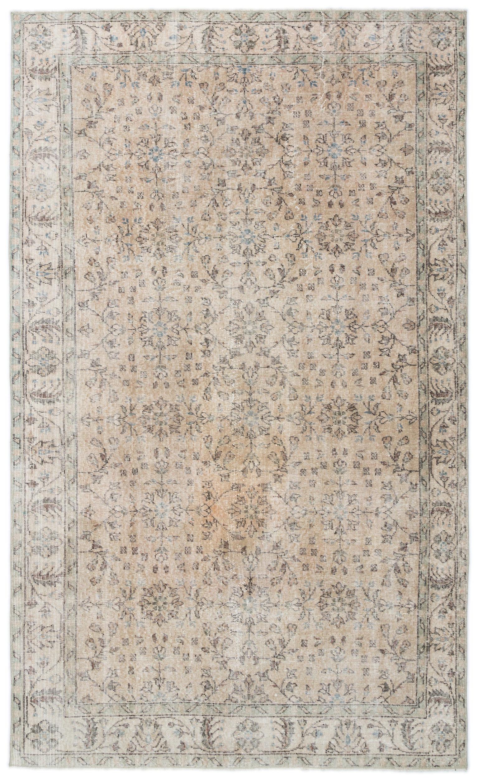 Pisoan - Vintage Floral Rug - 5'5 X 9'1