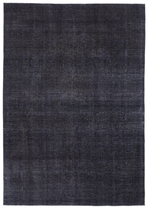 Load image 1 in gallery view. Solid charcoal grey rug with a distressed, low-pile texture and subtle horizontal grain.