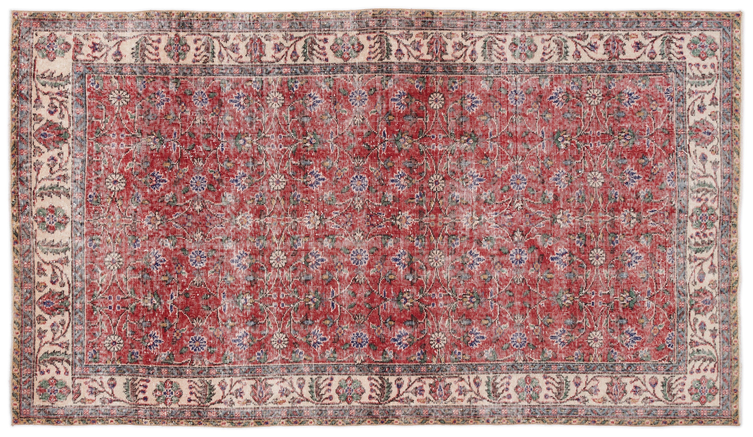 Lokona - Vintage Floral Rug - 4'10 X 8'8