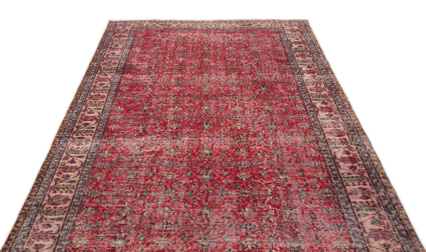 Clunasa - Vintage Floral Rug - 5'5 X 9'3