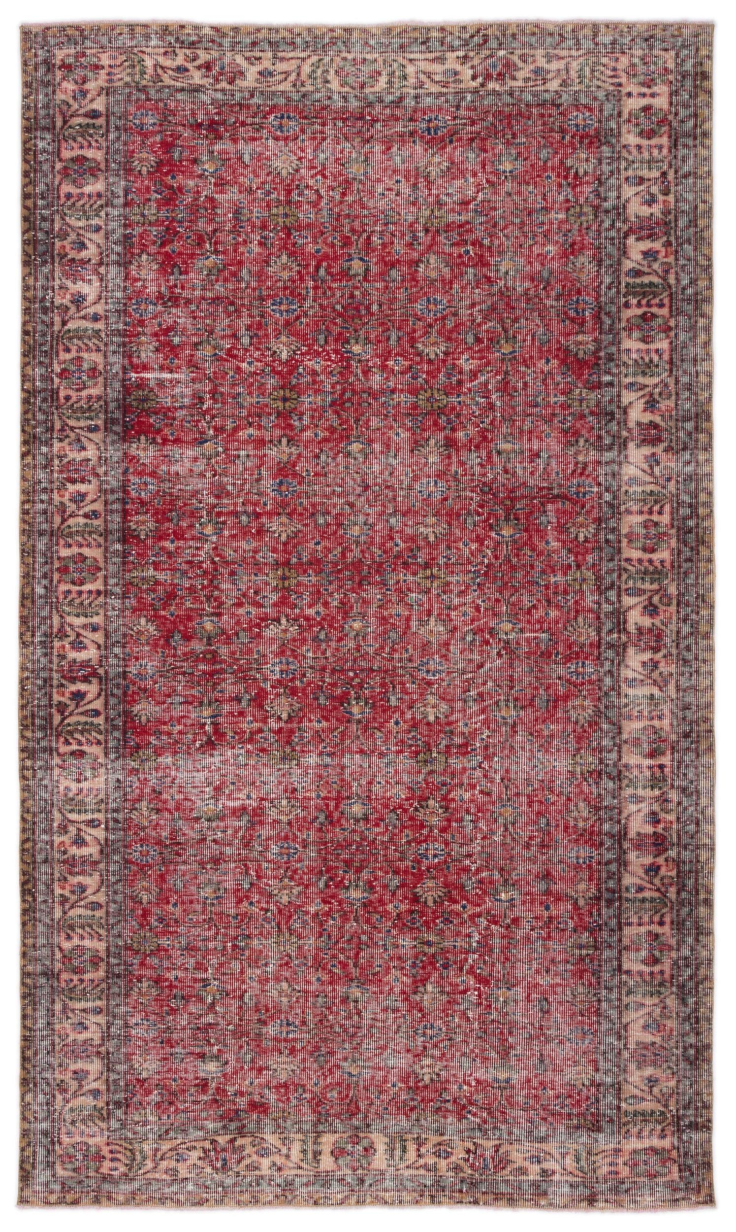 Clunasa - Vintage Floral Rug - 5'5 X 9'3