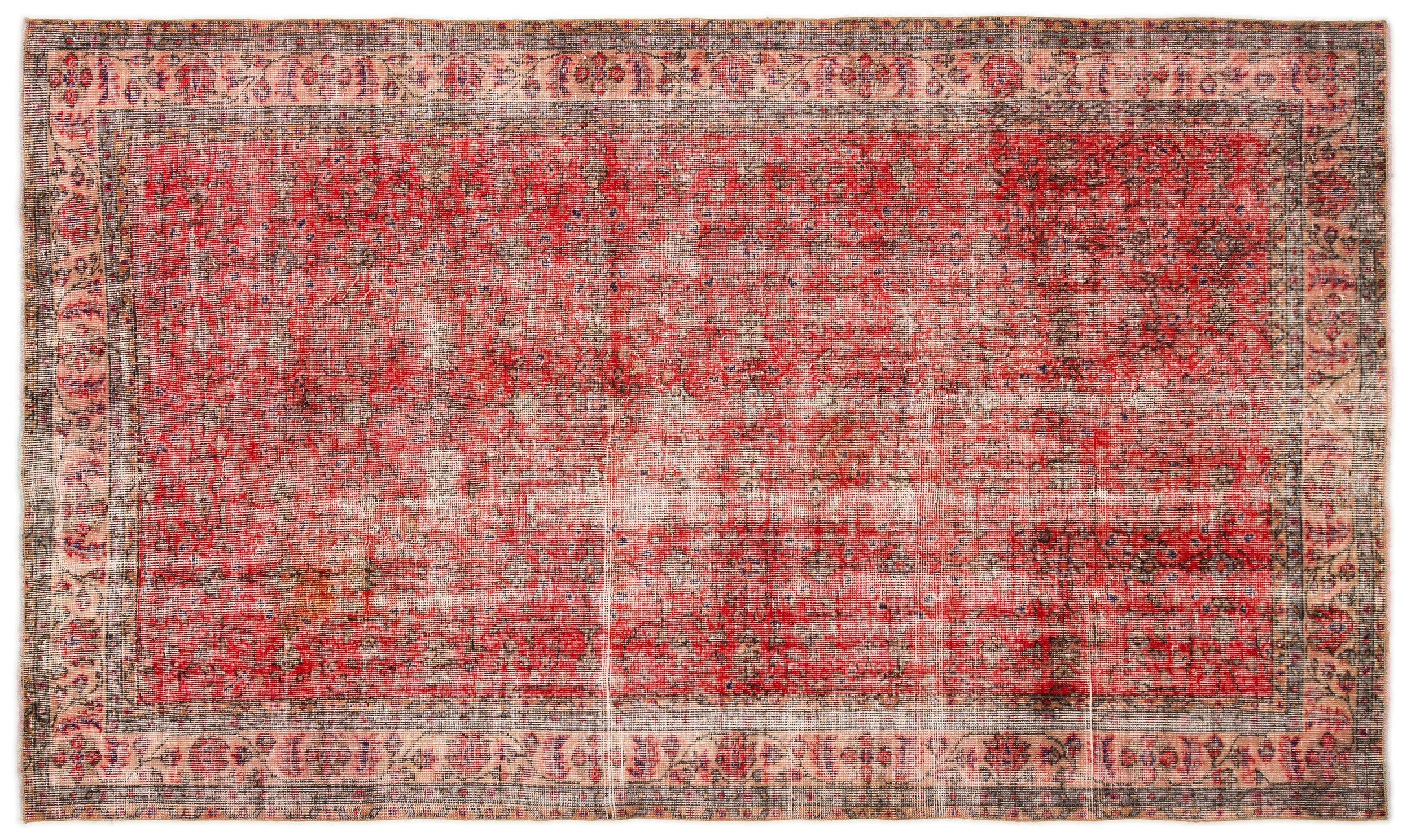 Slemiva - Vintage Distressed Rug - 5'4 X 8'7