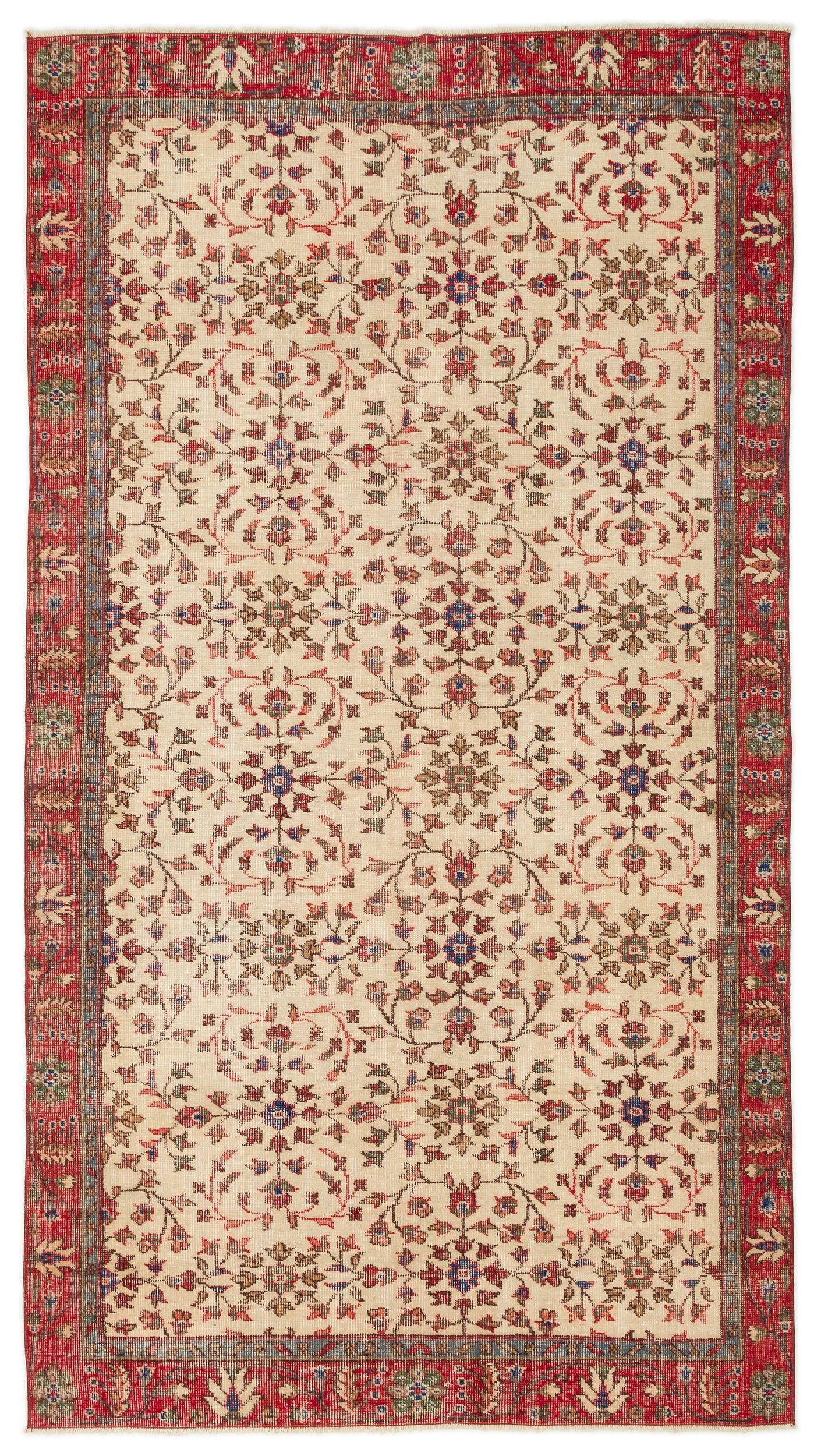 Vezior - Vintage Floral Rug - 4'10 X 8'8
