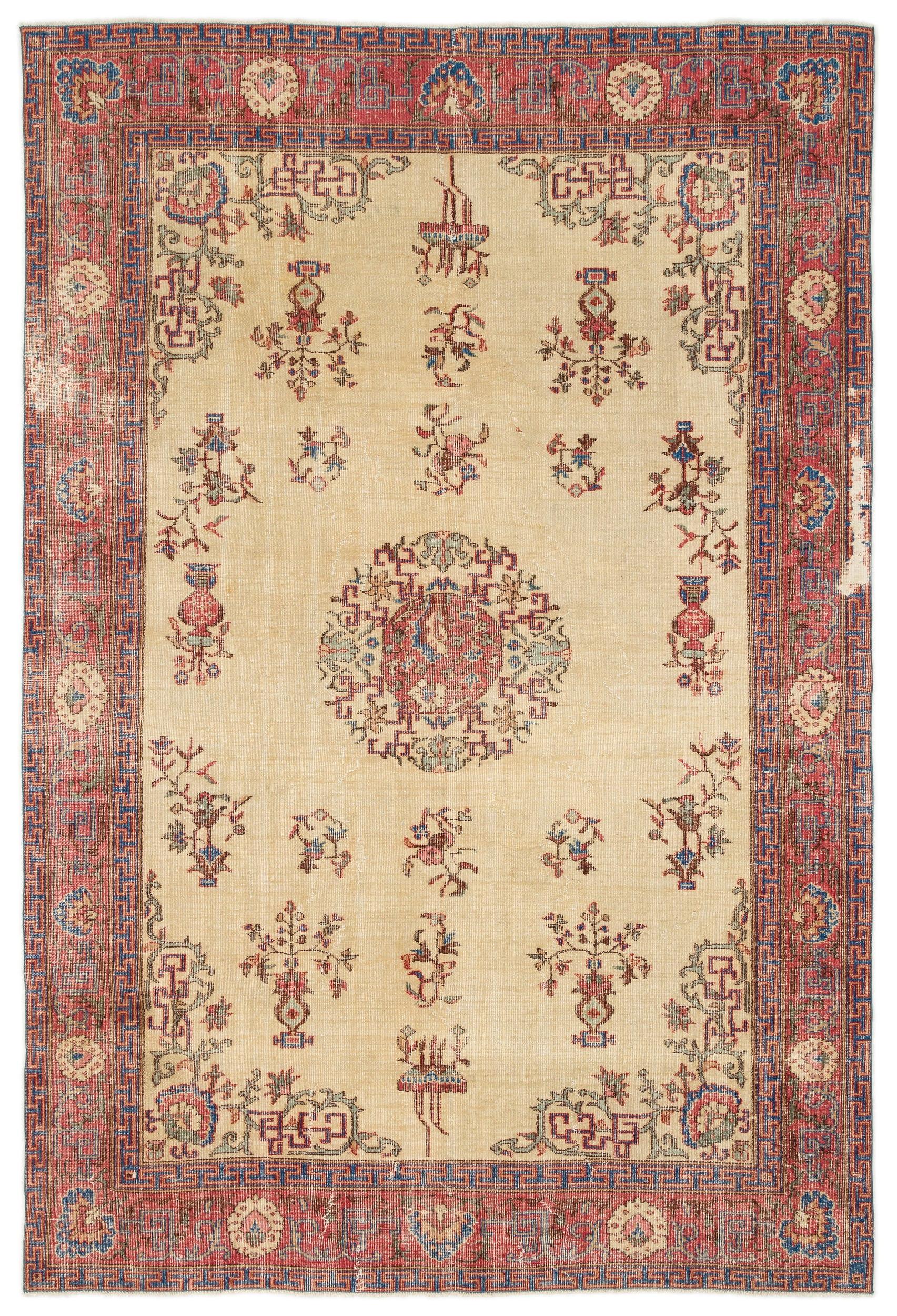 Dreguna - Vintage Medallion Rug - 6'5 X 9'9