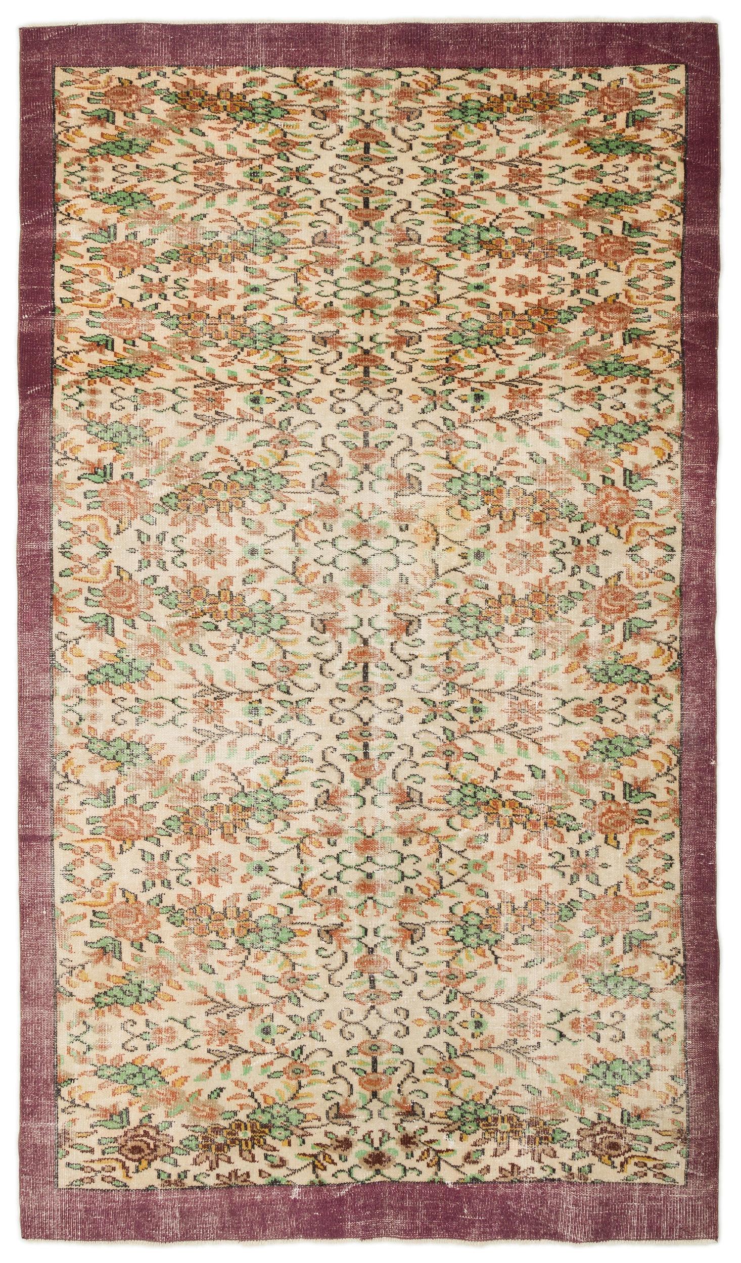 Frebina - Vintage Floral Rug - 5'11 X 9'7