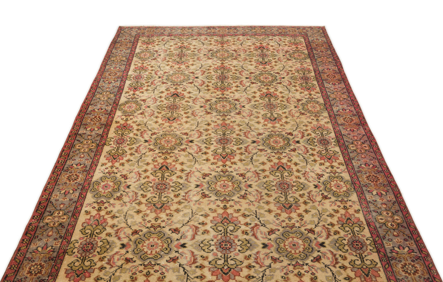 Glema - Vintage Floral Rug - 5'4 X 9'6