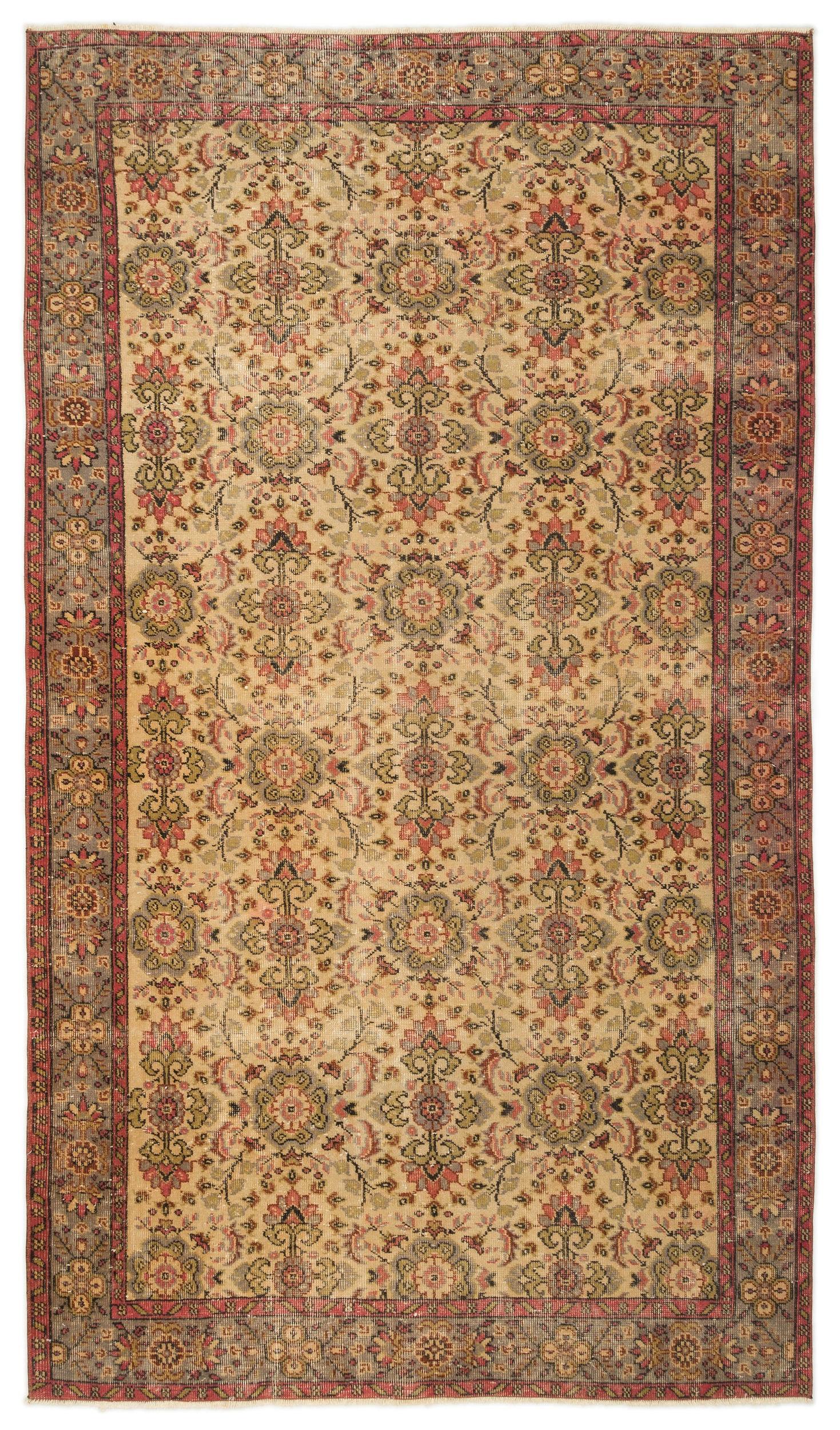 Glema - Vintage Floral Rug - 5'4 X 9'6