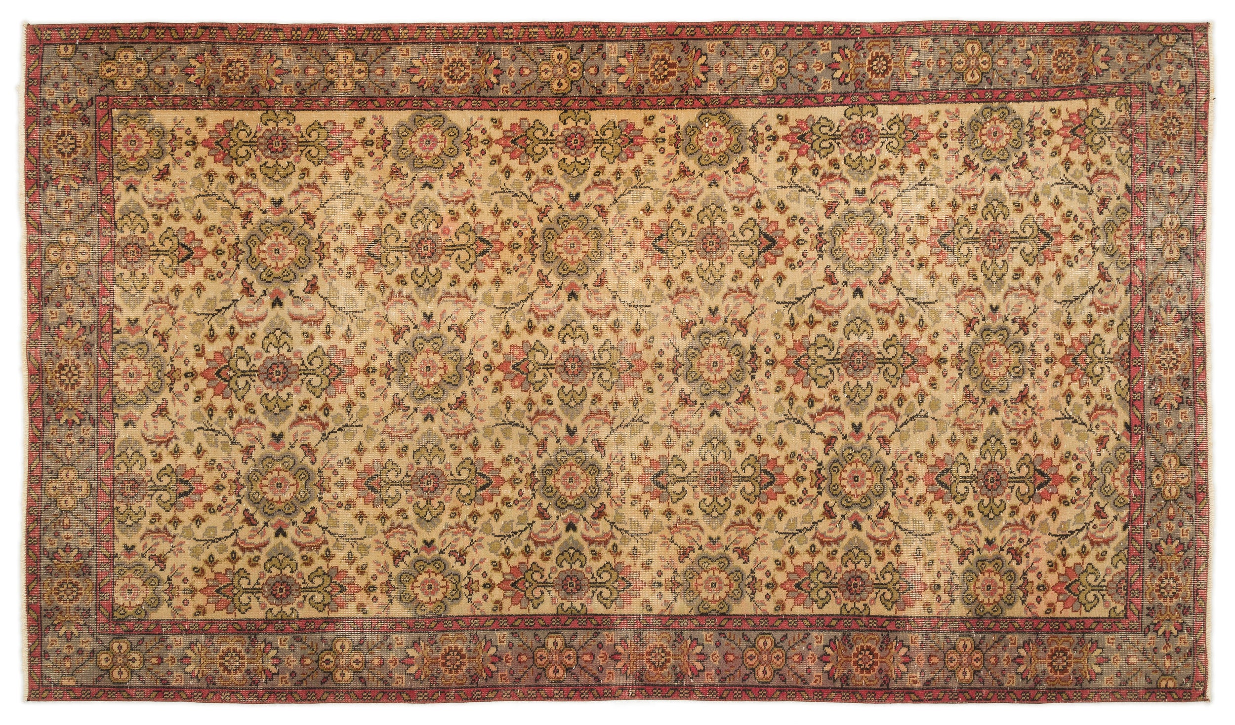 Glema - Vintage Floral Rug - 5'4 X 9'6