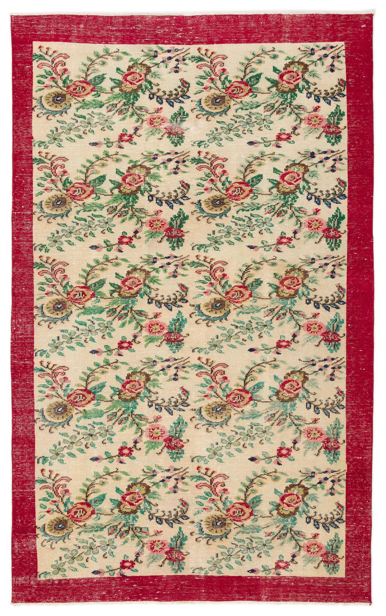 Stofiis - Vintage Floral Rug - 5'8 X 8'8