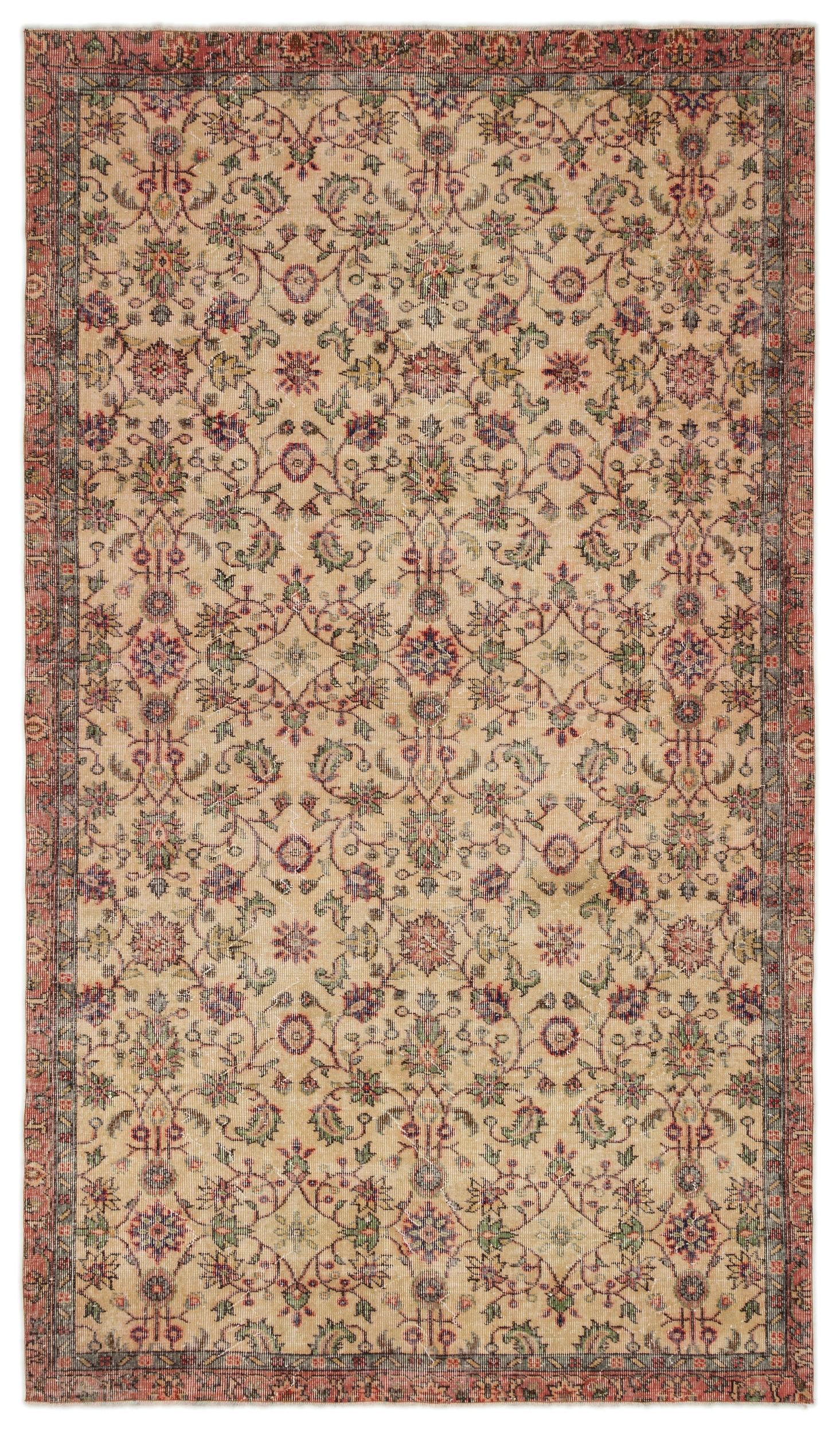 Trosiya - Vintage Floral Rug - 5'5 X 9'6