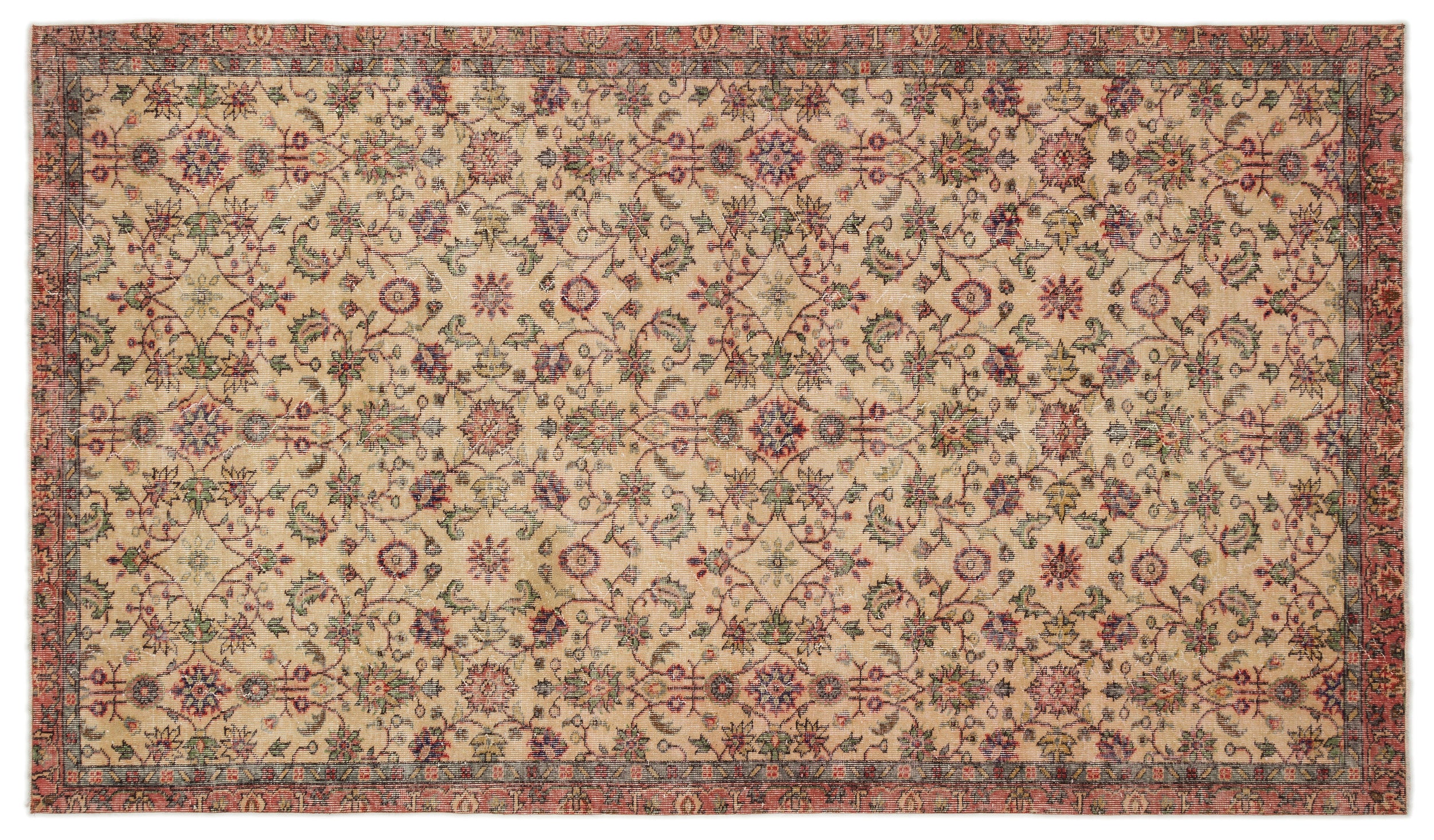 Trosiya - Vintage Floral Rug - 5'5 X 9'6